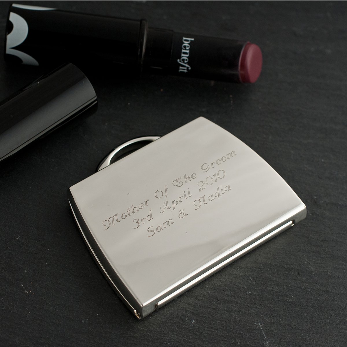 Personalised Engraved Handbag Compact Mirror