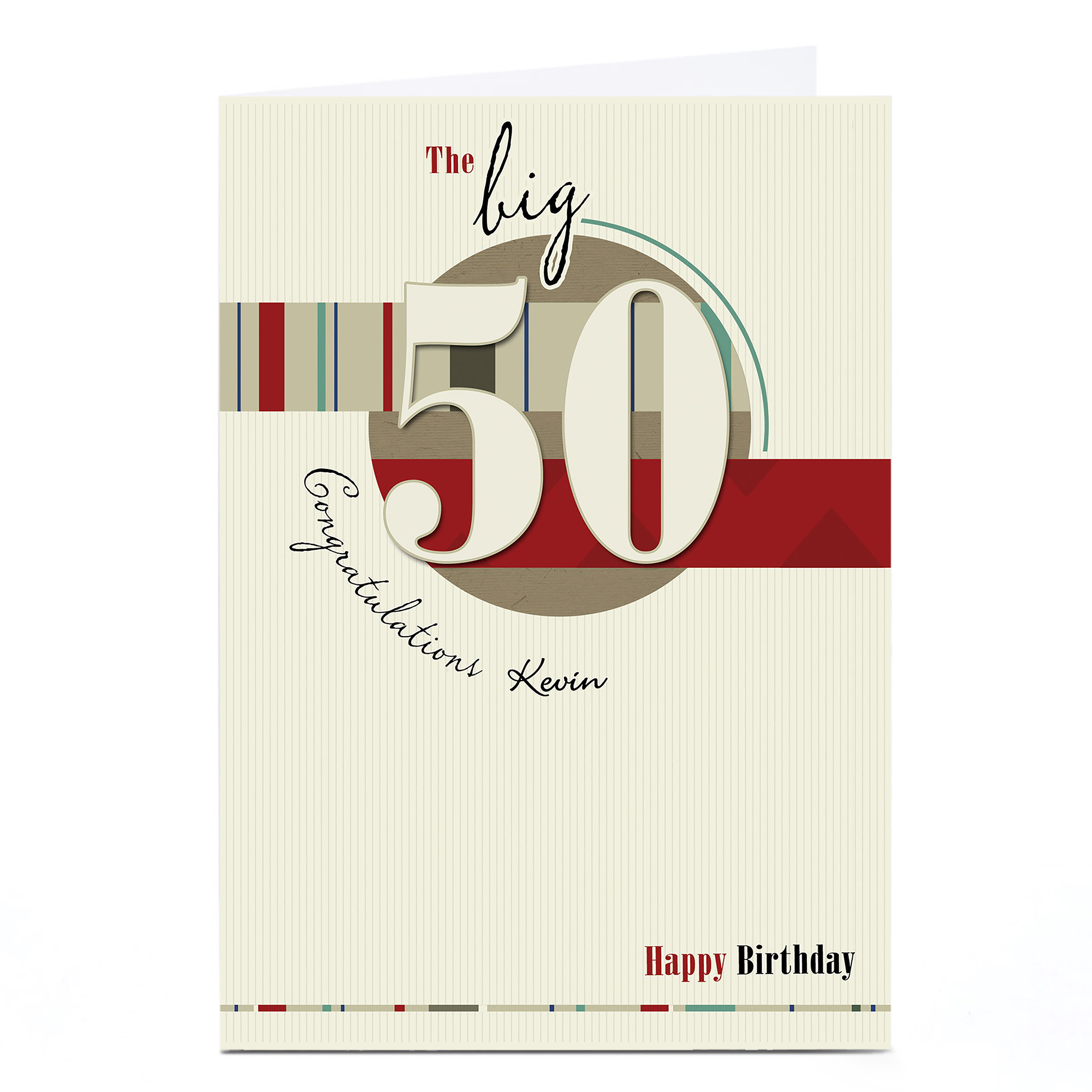 Personalised Birthday Card - The Big 50