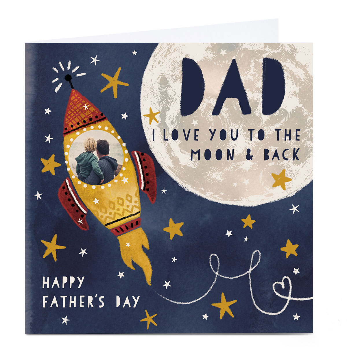 Photo Kerry Spurling Father's Day Card - Dad Moon & Back