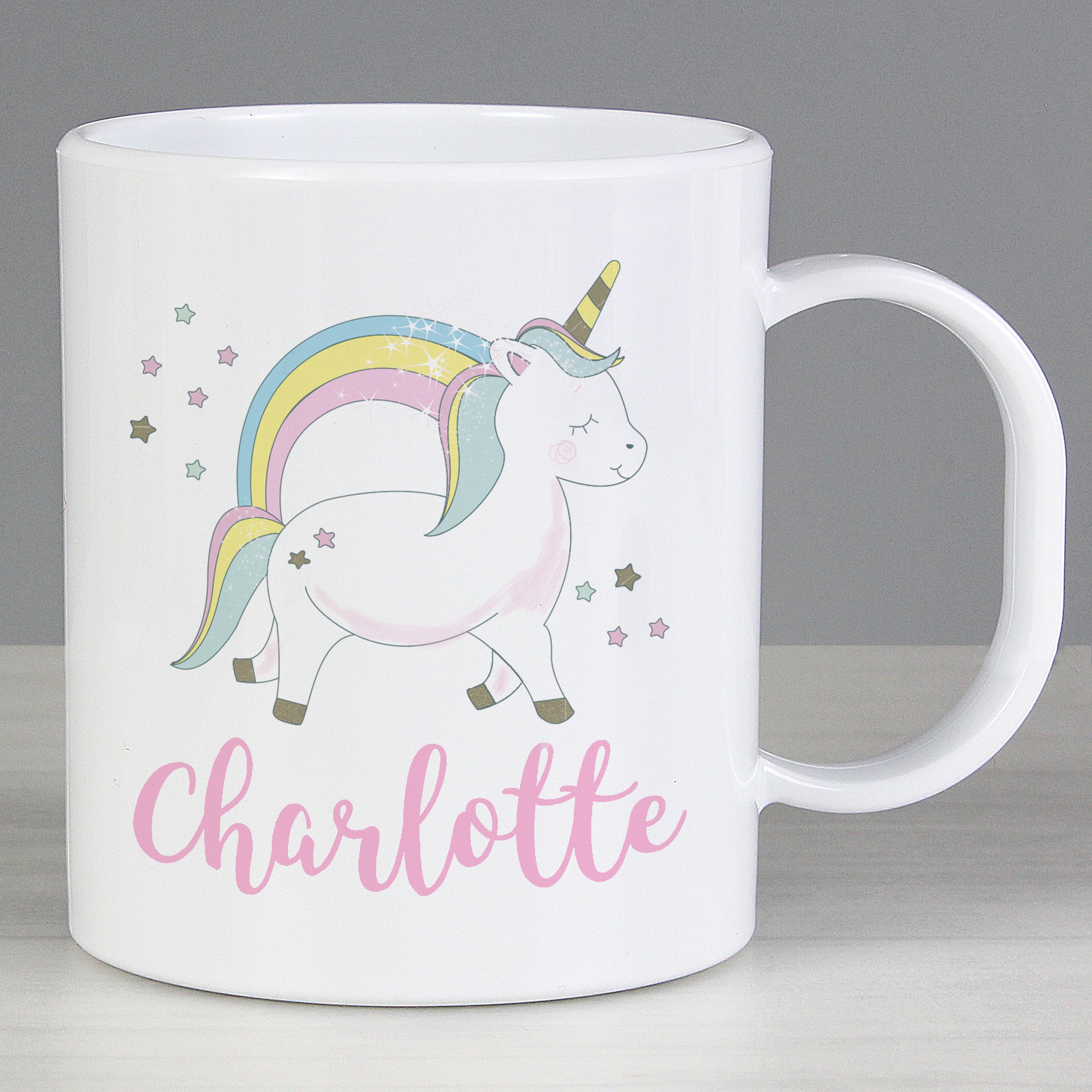Image of Personalised Baby Unicorn Plastic Mug