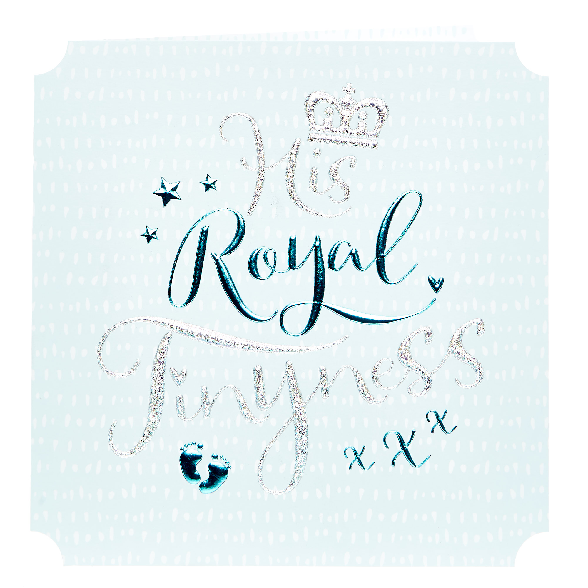 Platinum Collection New Baby Card - His Royal Tinyness