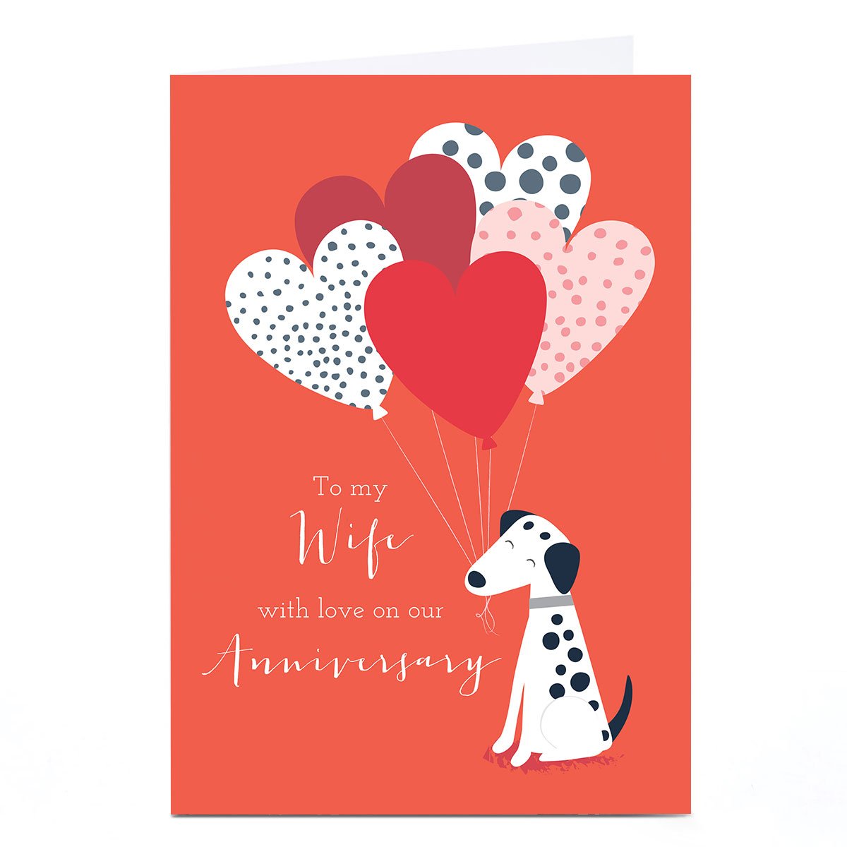 Personalised Klara Hawkins Card - Heart Baloons