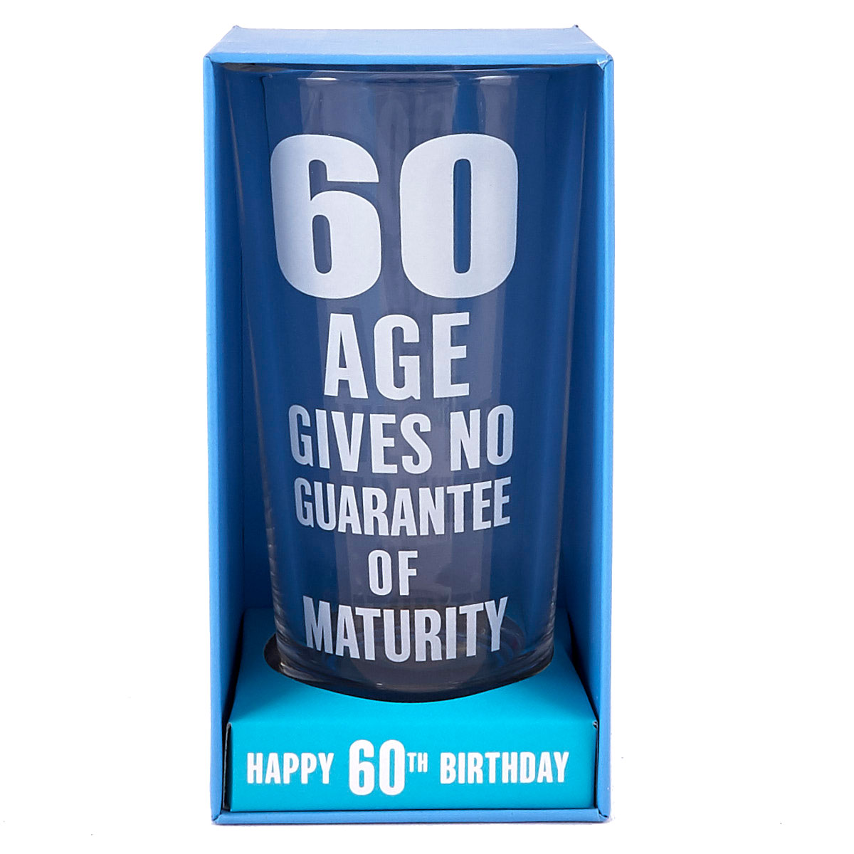 60th Birthday Sentiment Pint Glass