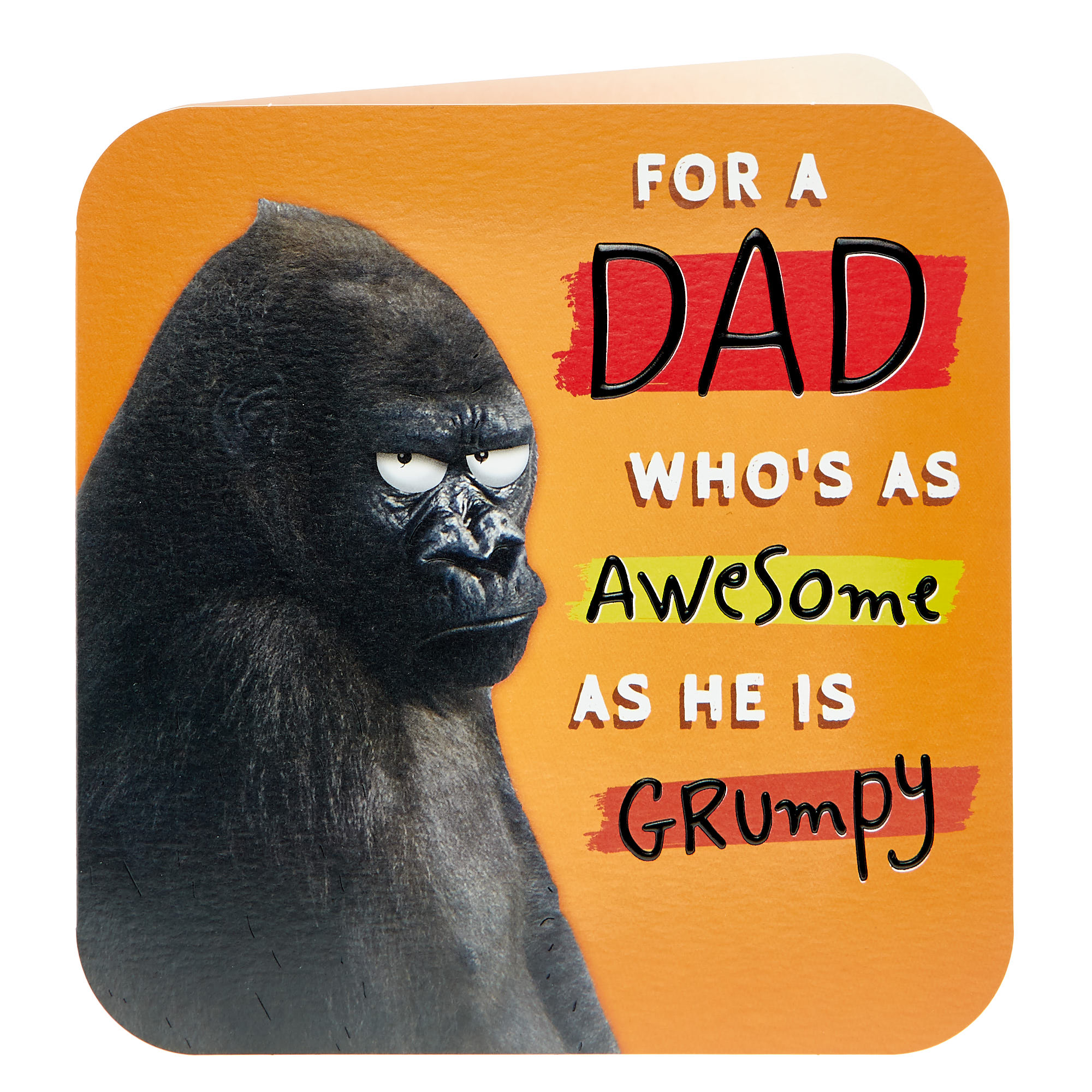 Father's Day Card - Dad Awesome & Grumpy