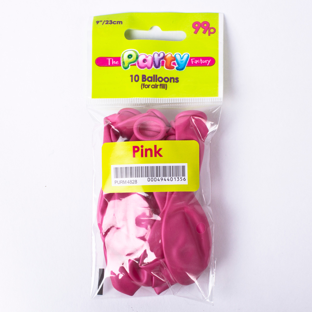 Metallic Pink Small Air-fill Latex Balloons - Pack Of 10