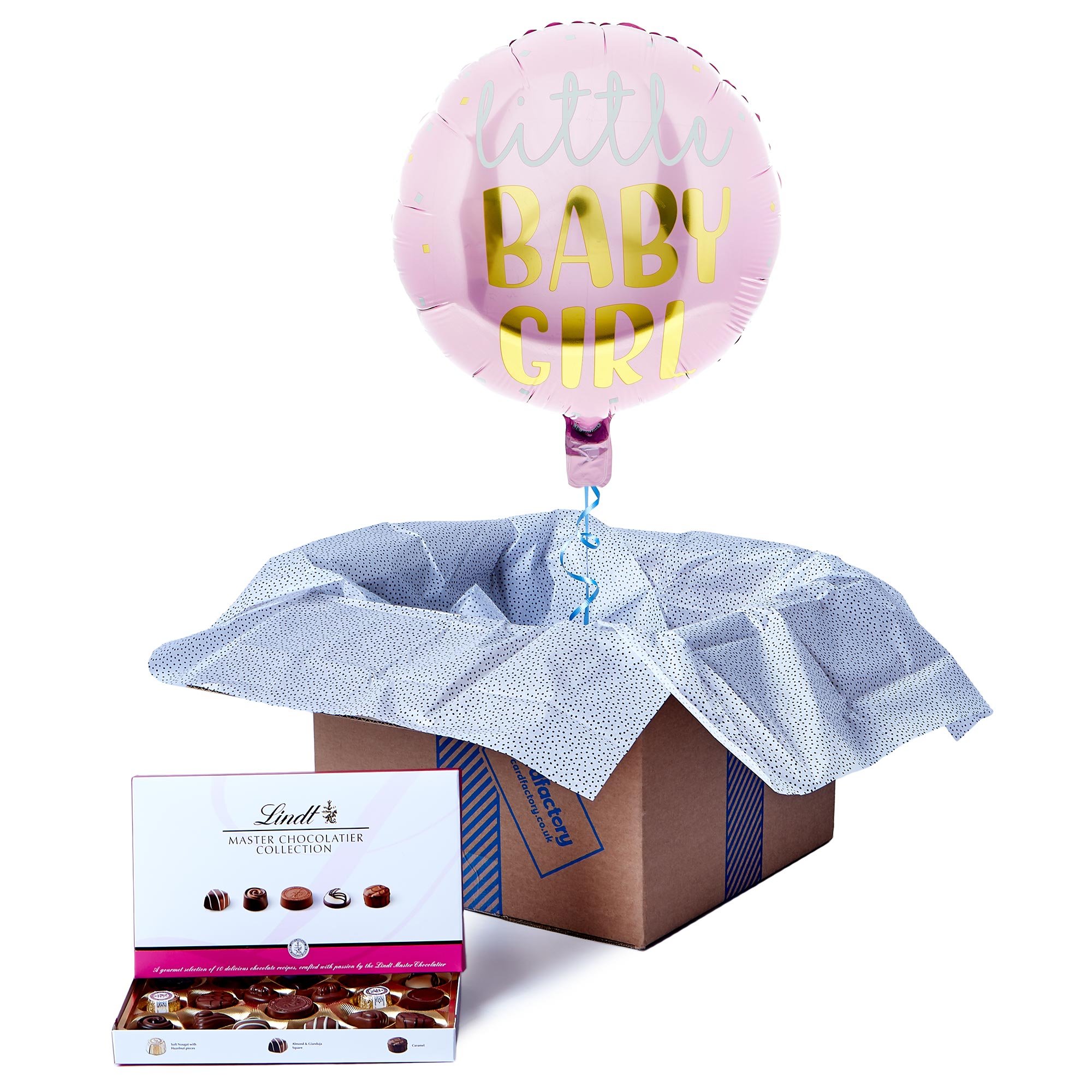 Little Baby Girl Balloon & Lindt Chocolate Box
