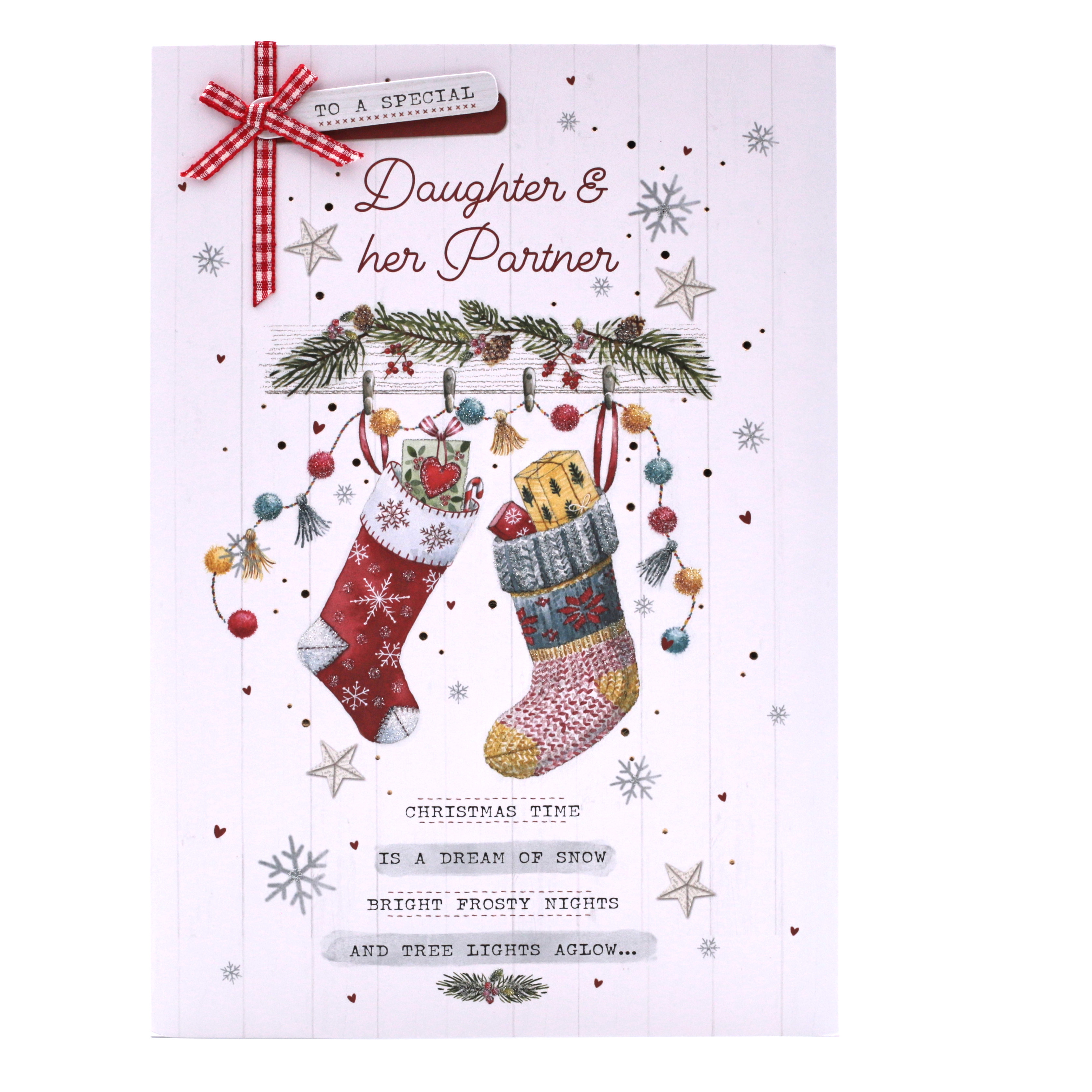 Christmas Card - Daughter & Partner Stockings