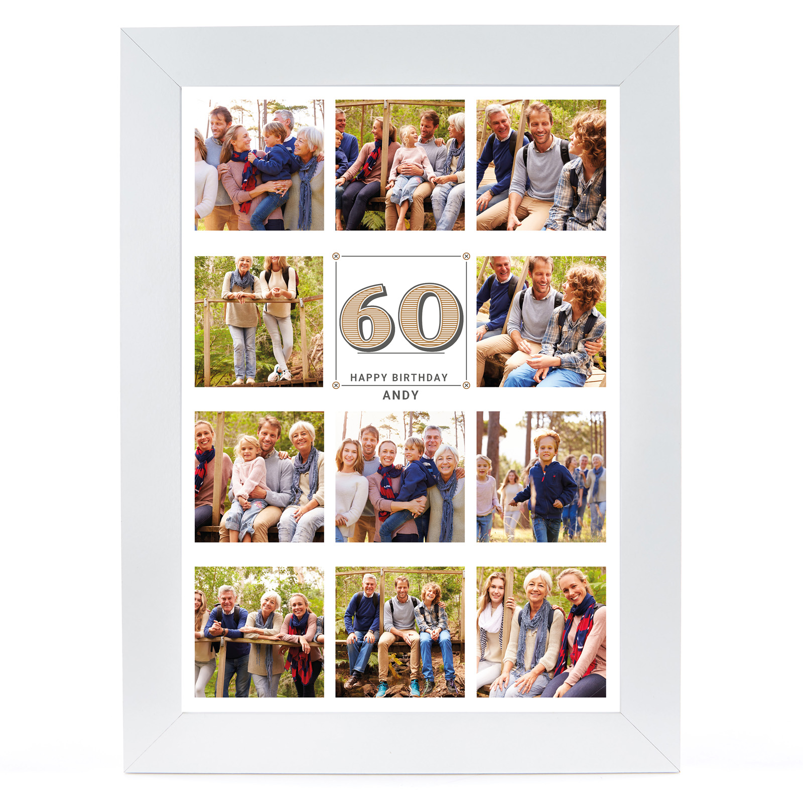 Personalised Milestone Age Photo Print - Editable Age Collage Print
