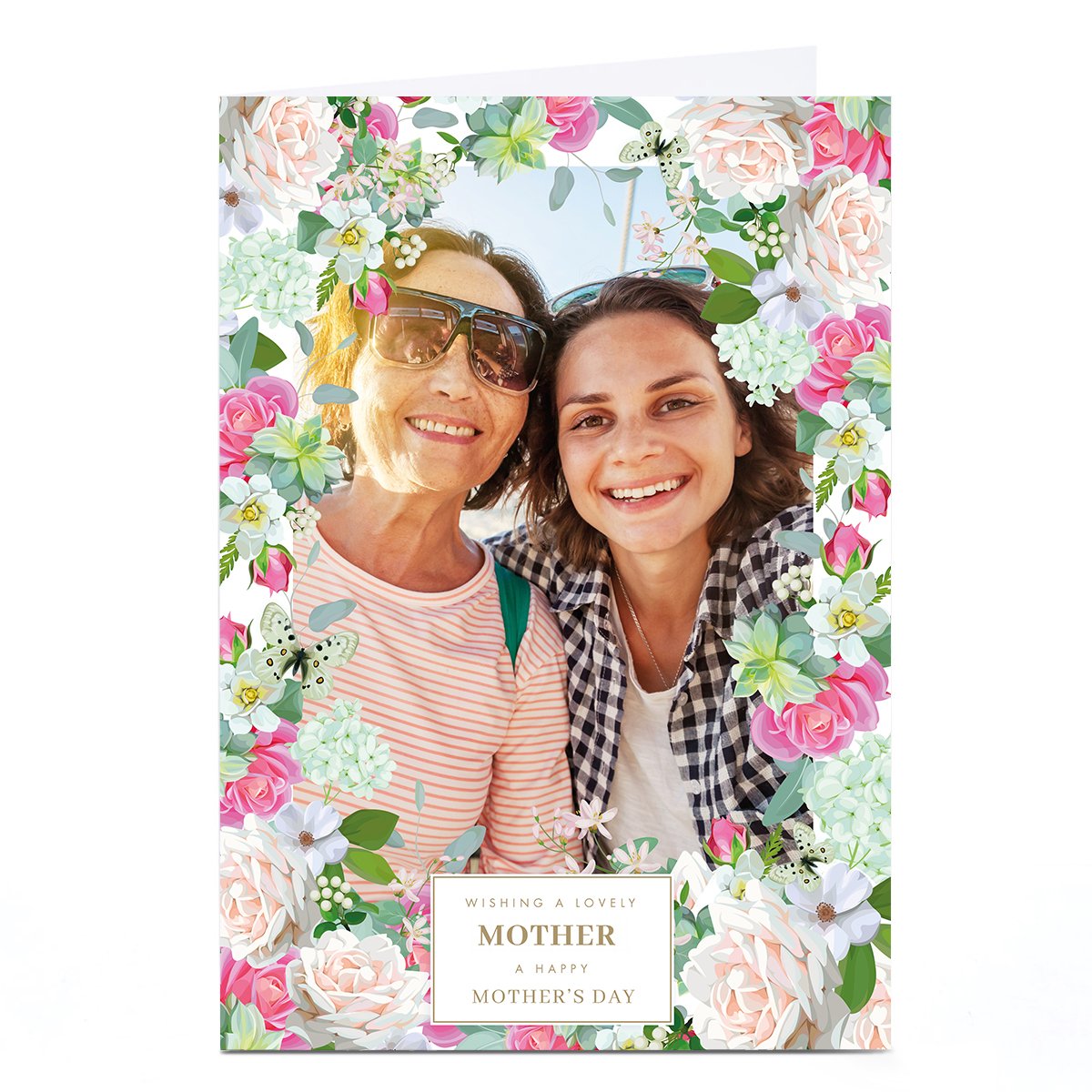 Photo Mother's Day Card - Floral Border, Mother