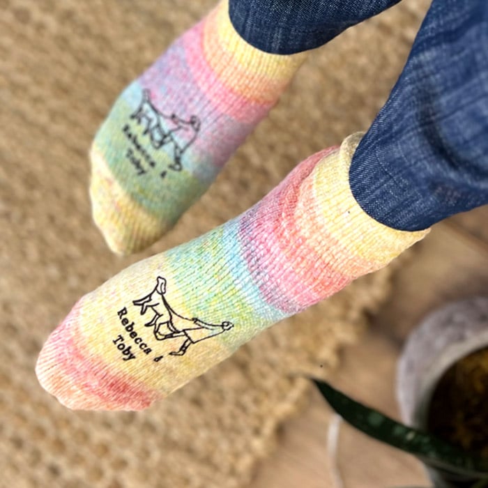 Dog and Owner Personalised Walking Socks
