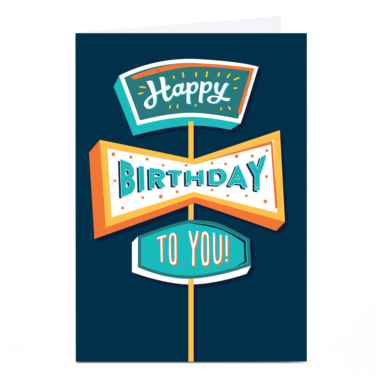Birthday Card - Happy Birthday Signposts