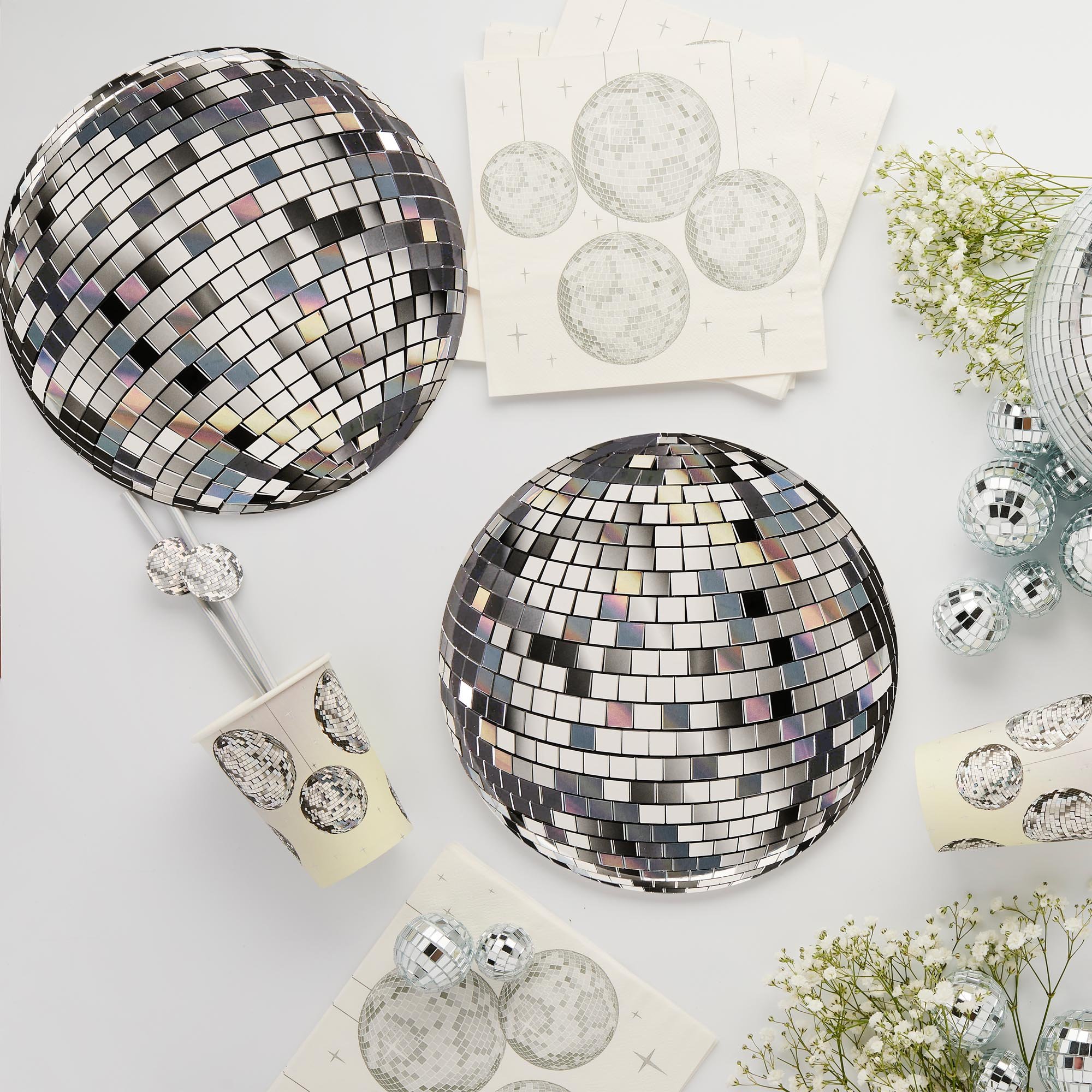 Disco Paper Plates - Pack of 8
