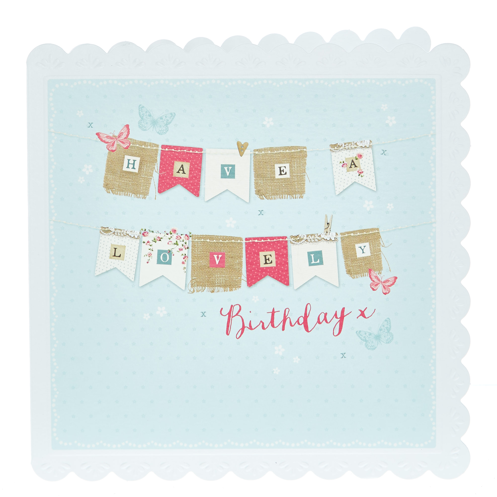 Birthday Card - Lovely Bunting