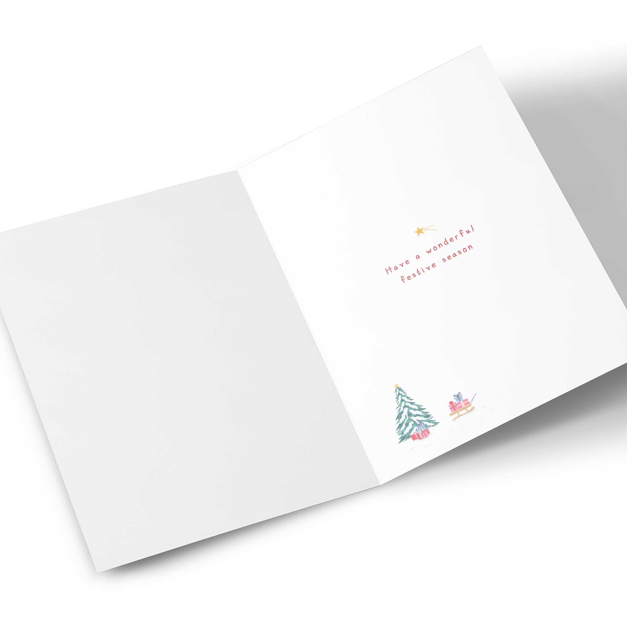 Personalised Christmas Card - Warm Wishes From Town