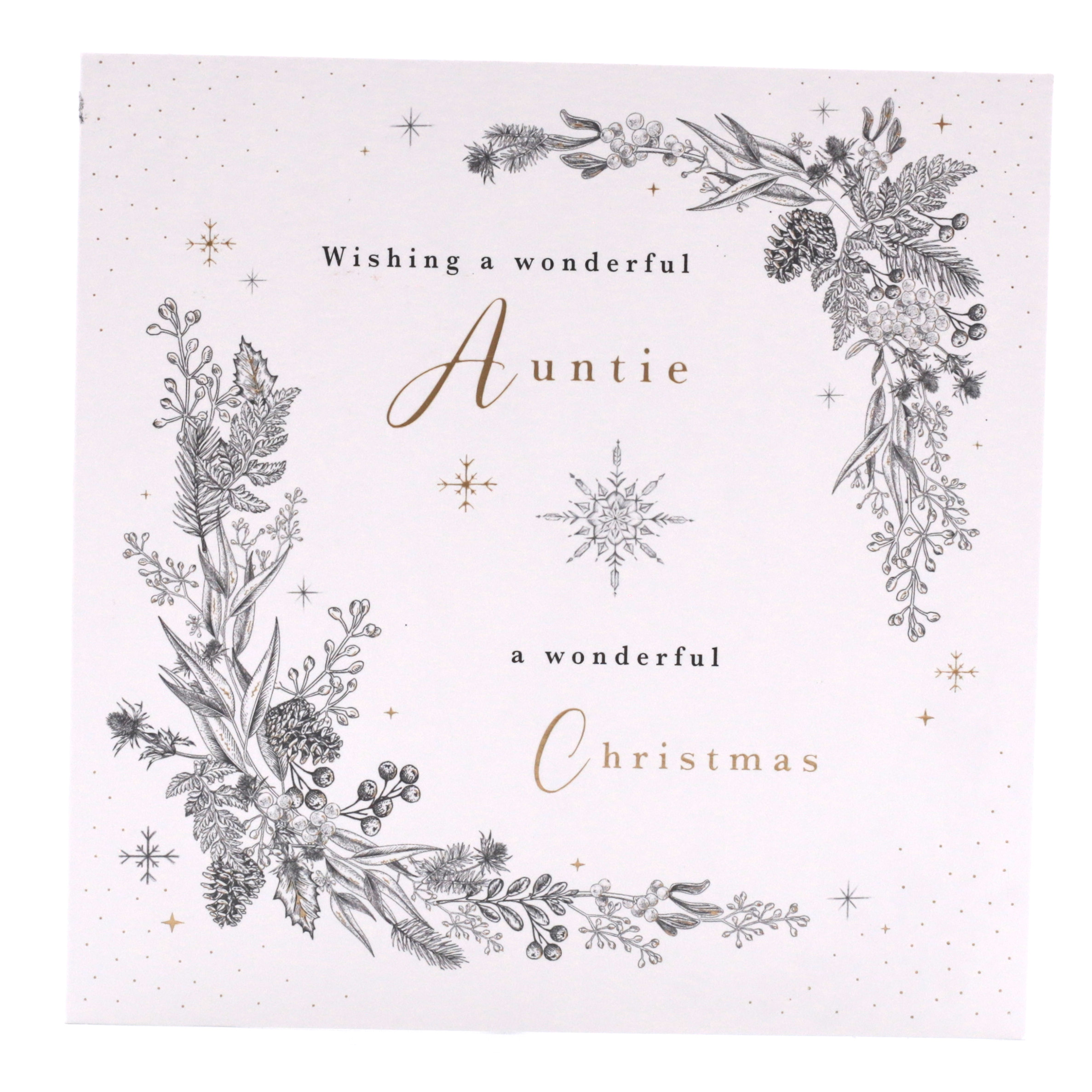 Christmas Card - A Wonderful Christmas For A Wonderful Auntie