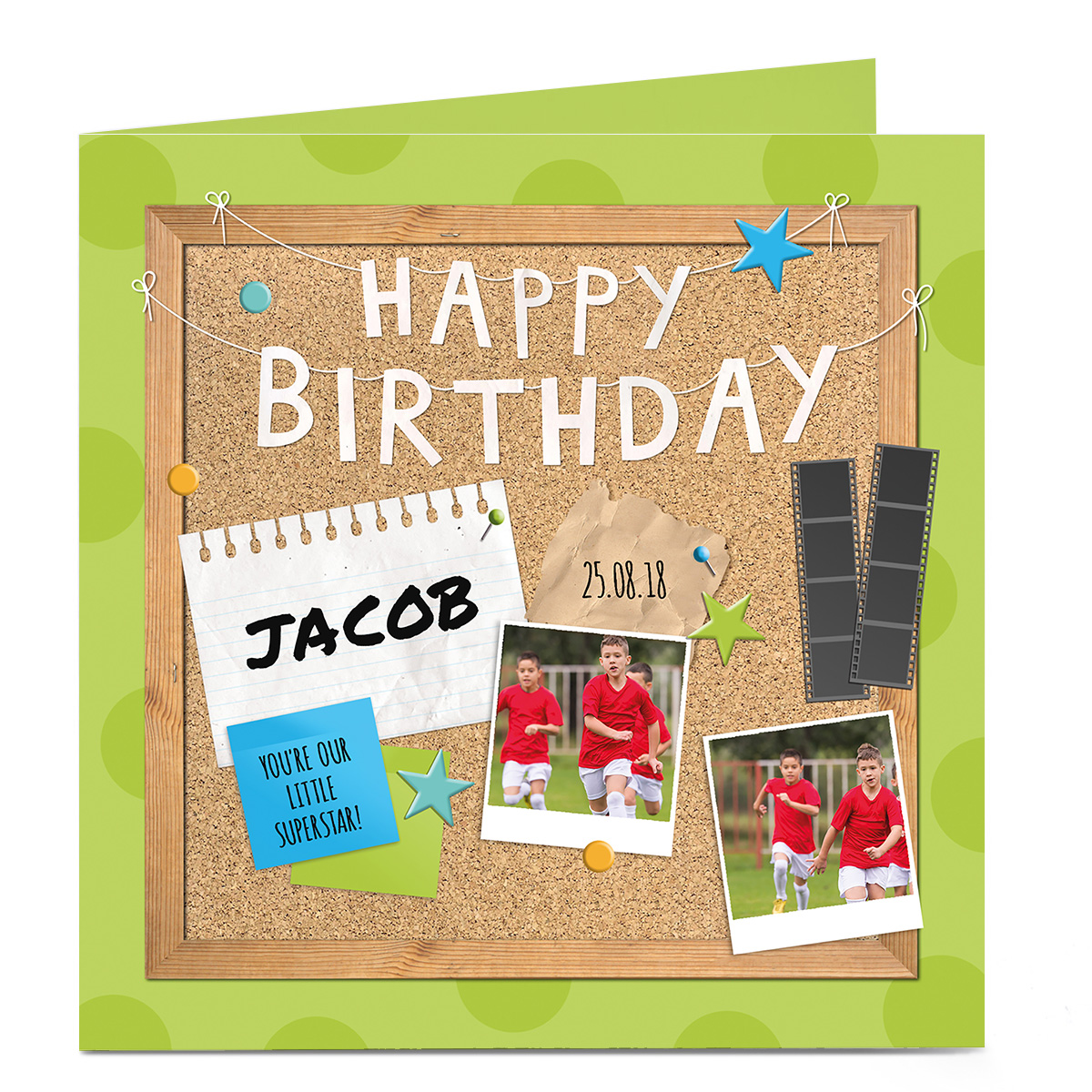 Multi Photo Birthday Card - Pinboard Birthday