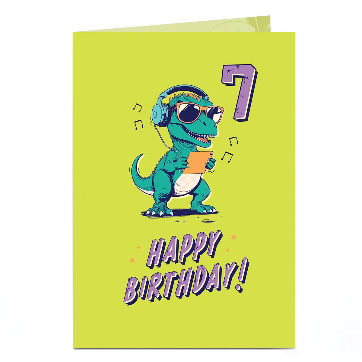 7th Birthday Card - Dinosaur Jura-ssick Birthday