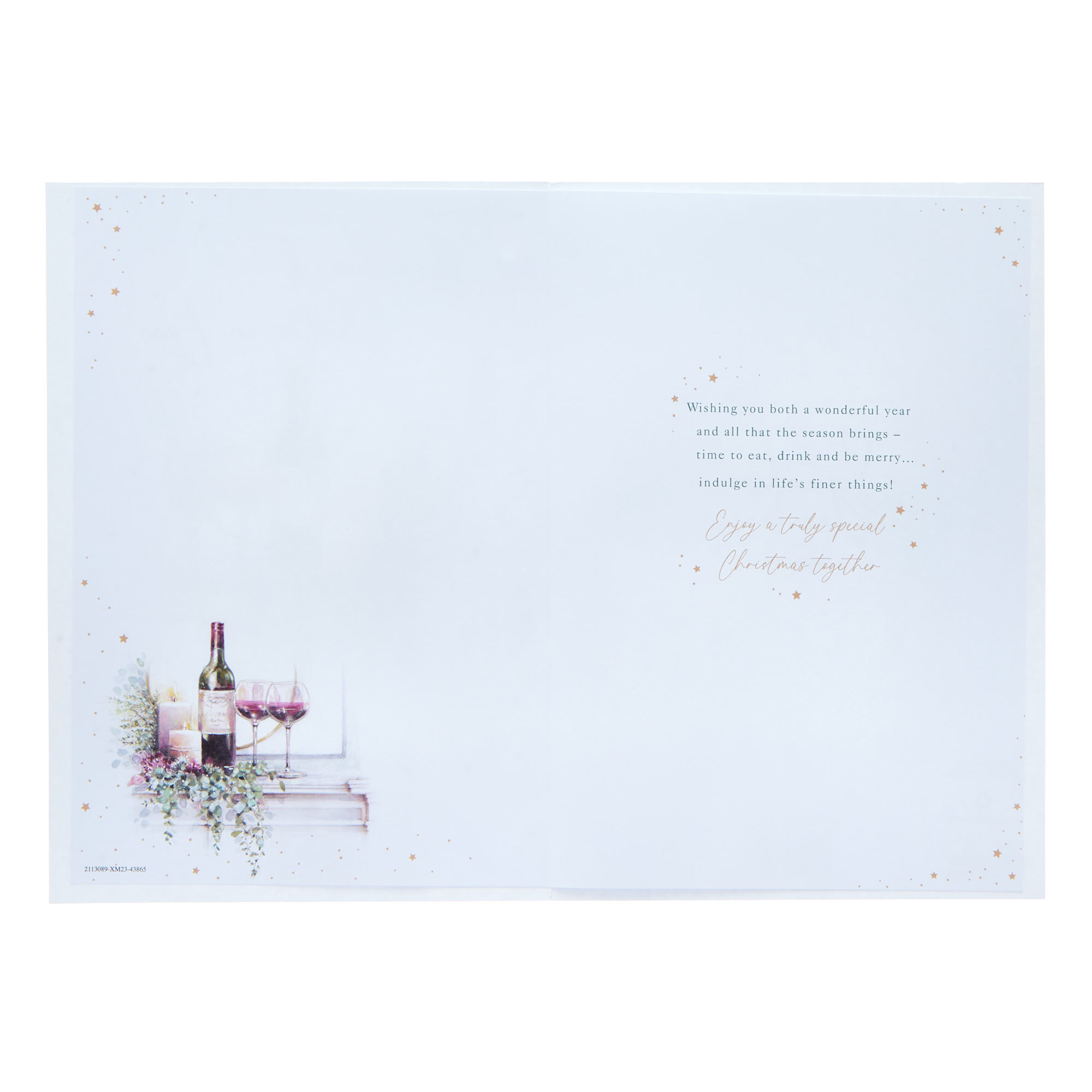 Brother & Sister In Law Red Wine Christmas Card