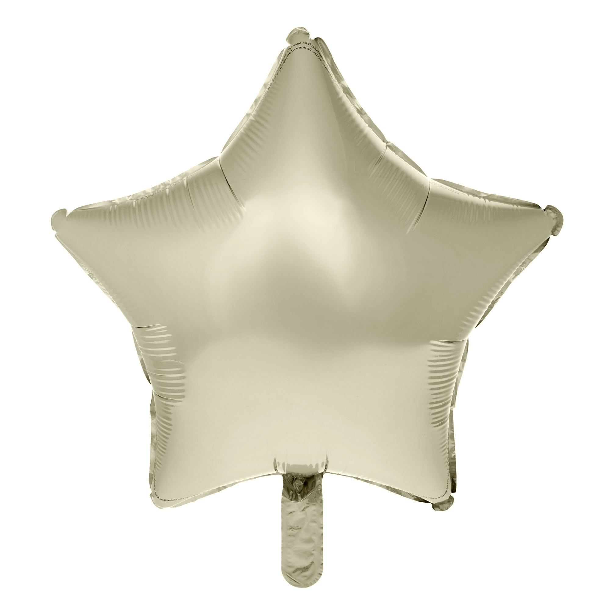 Cream Star 19-Inch foil Helium Balloon