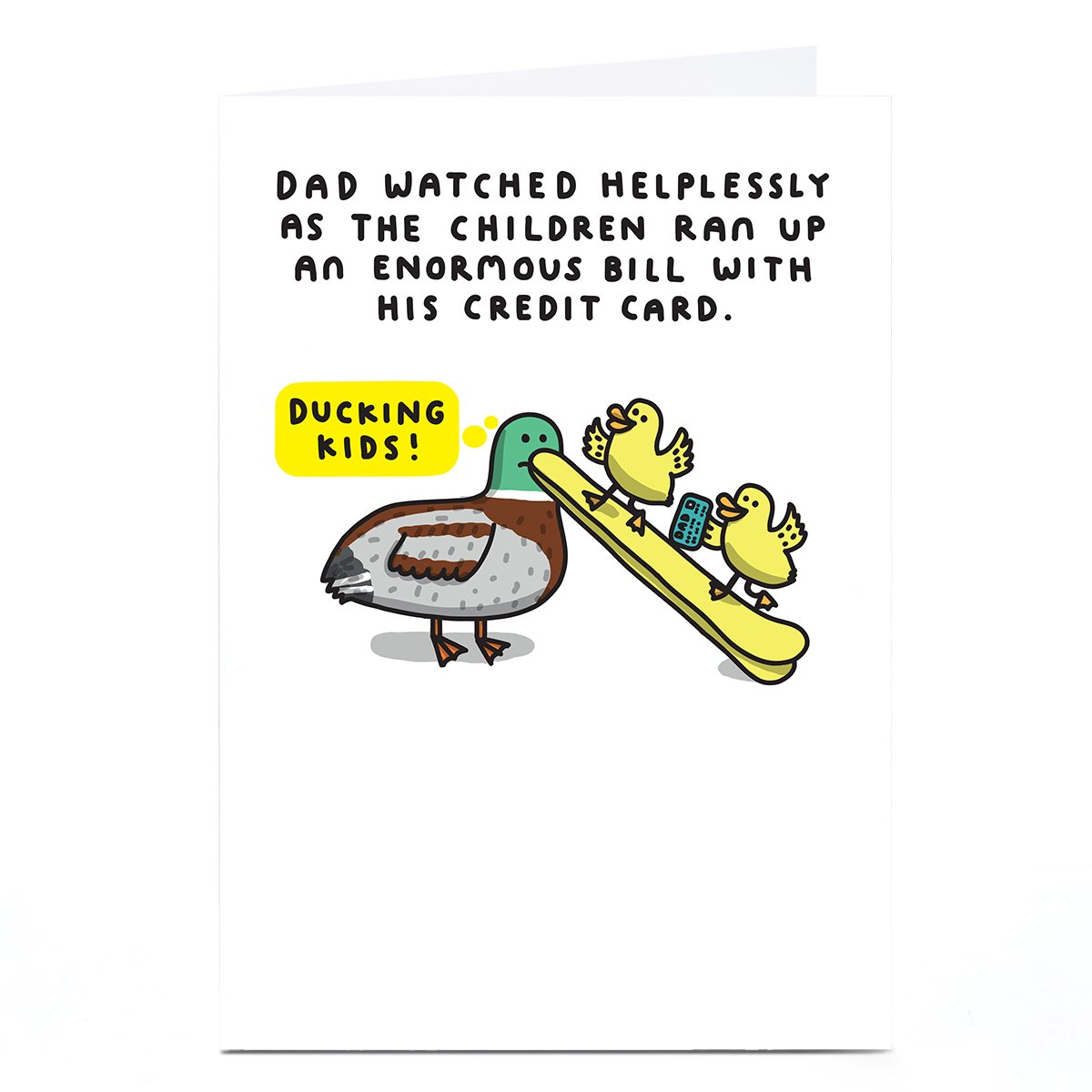 Personalised Mungo & Shoddy Father's Day Card - Enormous Bill