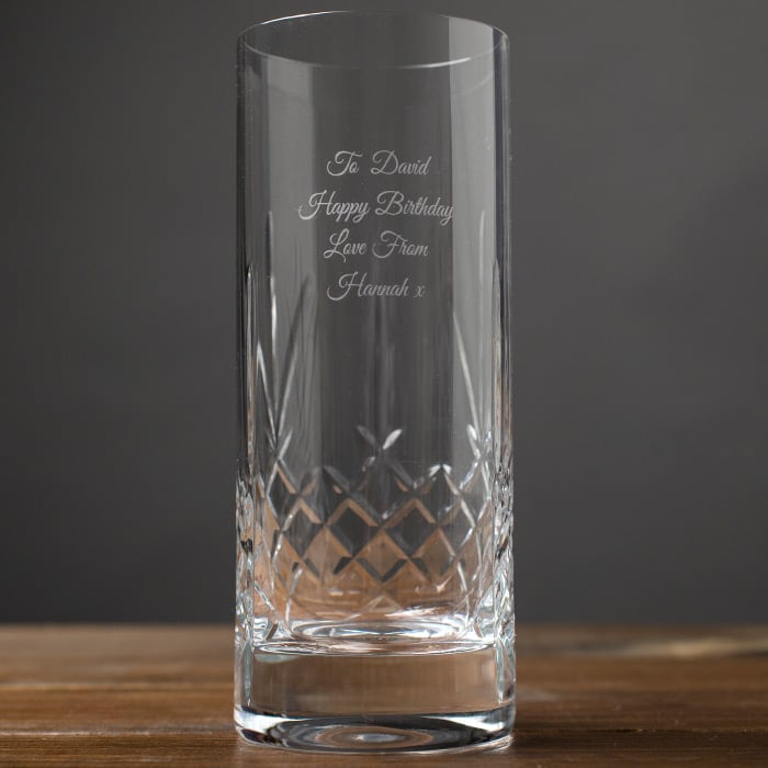 Personalised Engraved Crystal Highball Glass