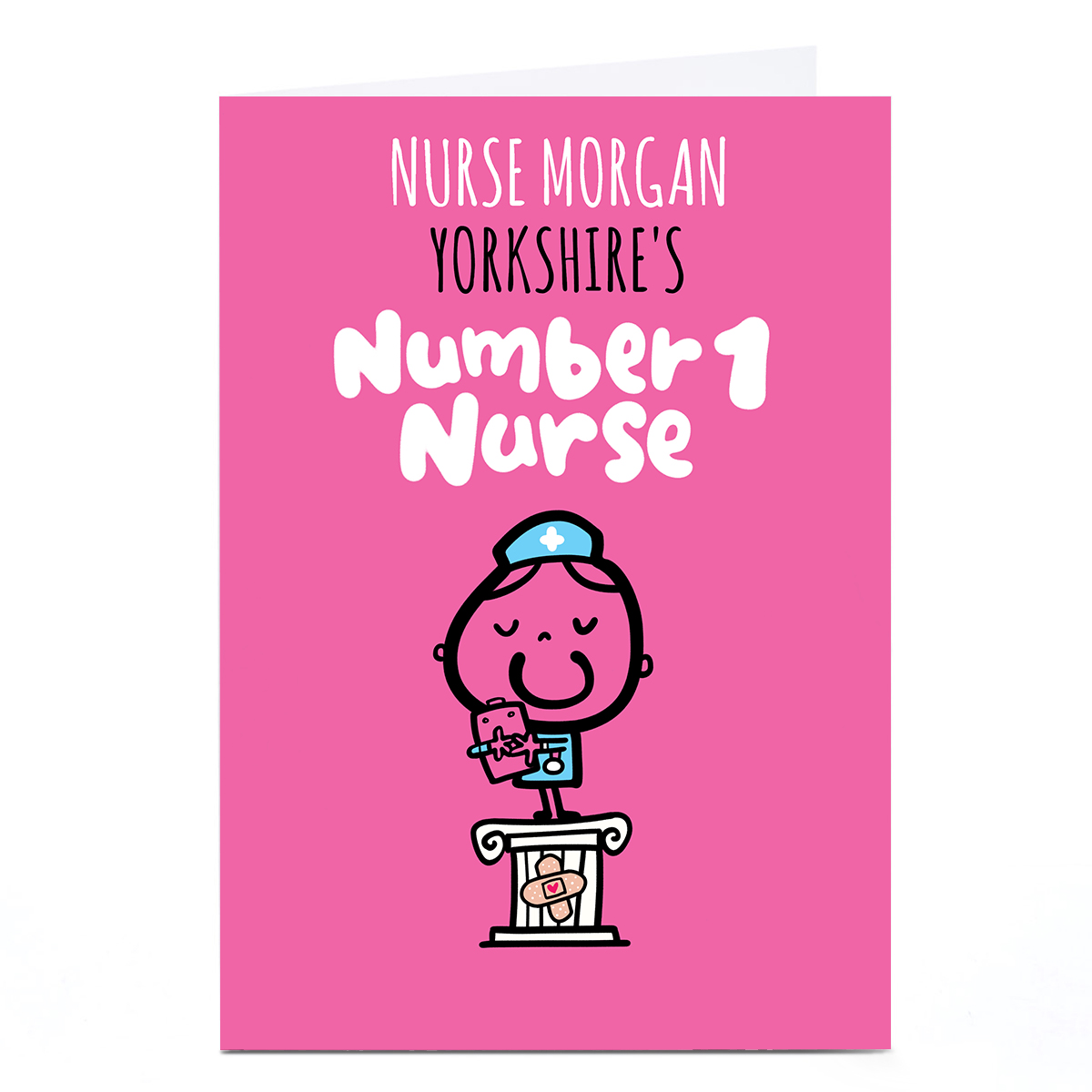 Personalised Fruitloops Card - No.1 Nurse Pink