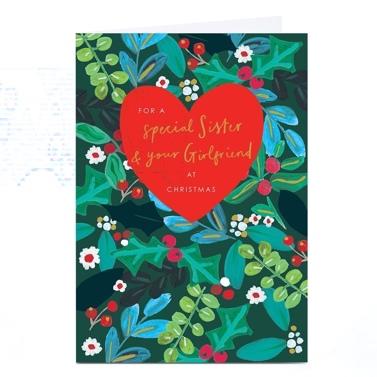 Personalised Christmas Card - A Special Sister & Your Girlfriend