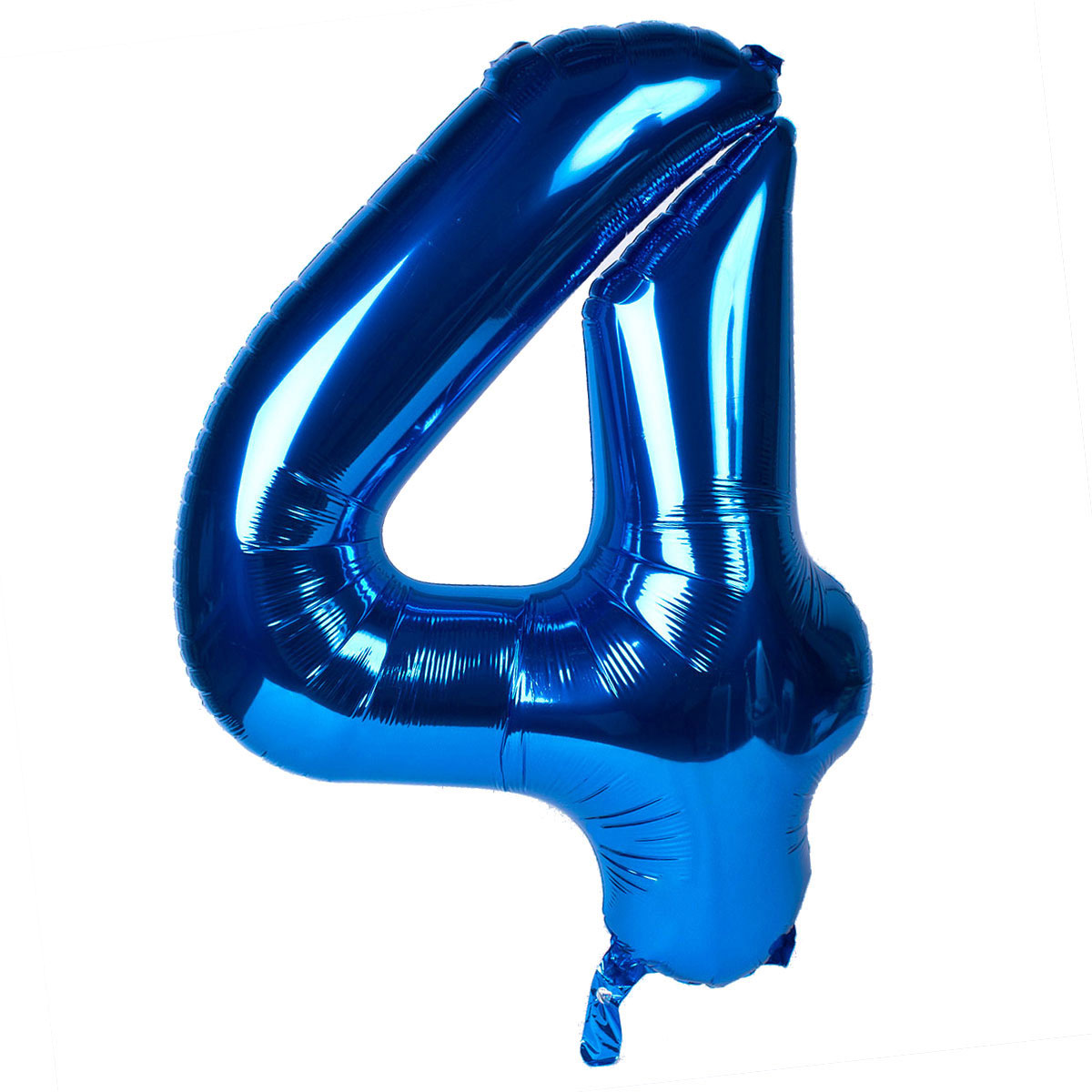 Blue Number 4 Foil Giant Helium Balloon (Deflated)