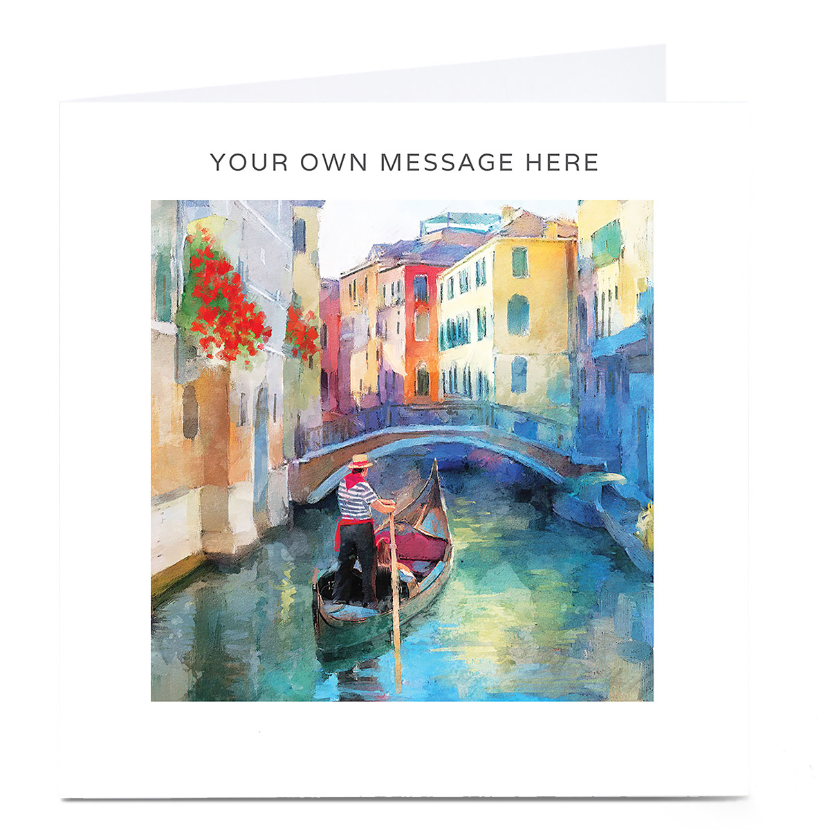 Personalised Card - Gondola Painting