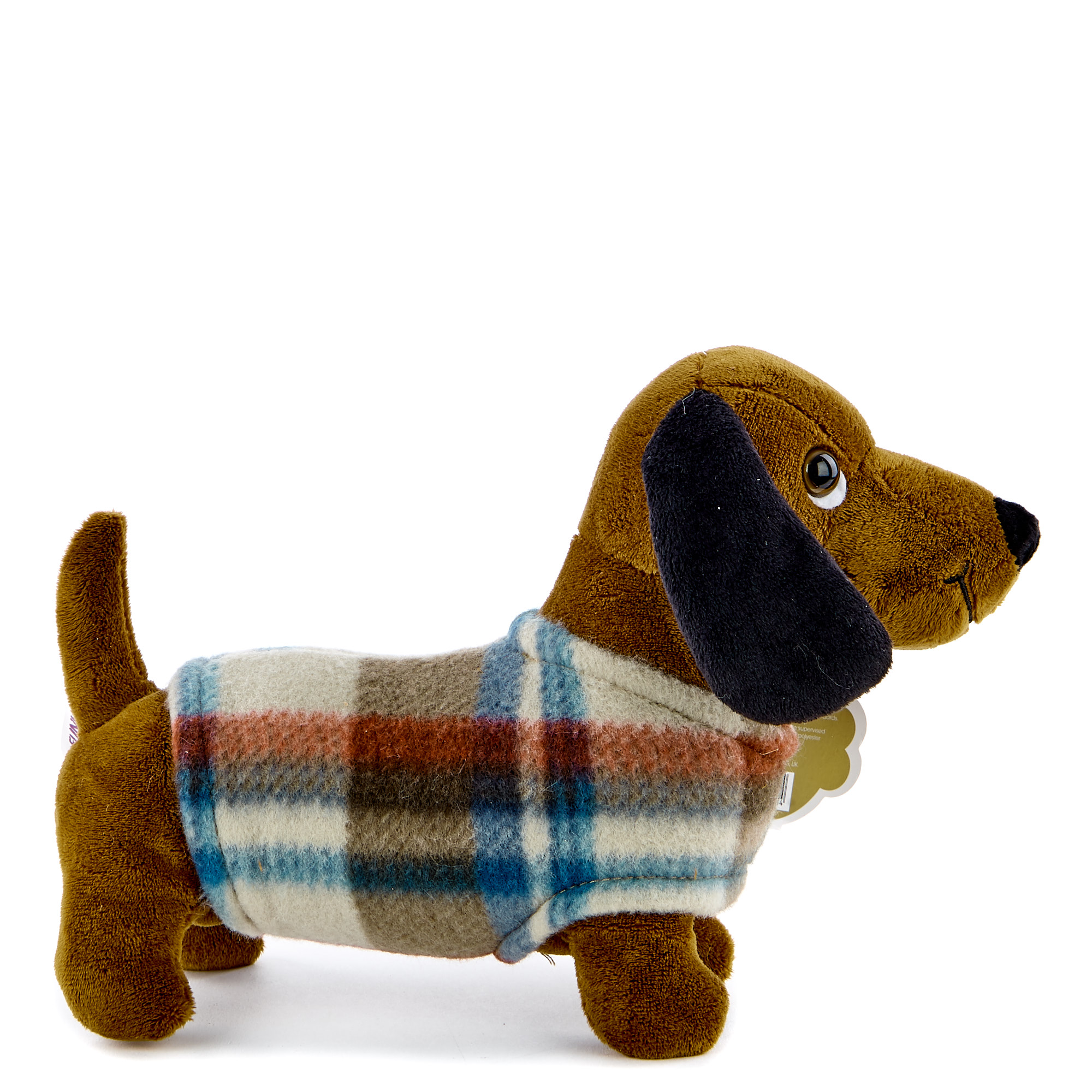 Sausage Dog In A Coat Soft Toy