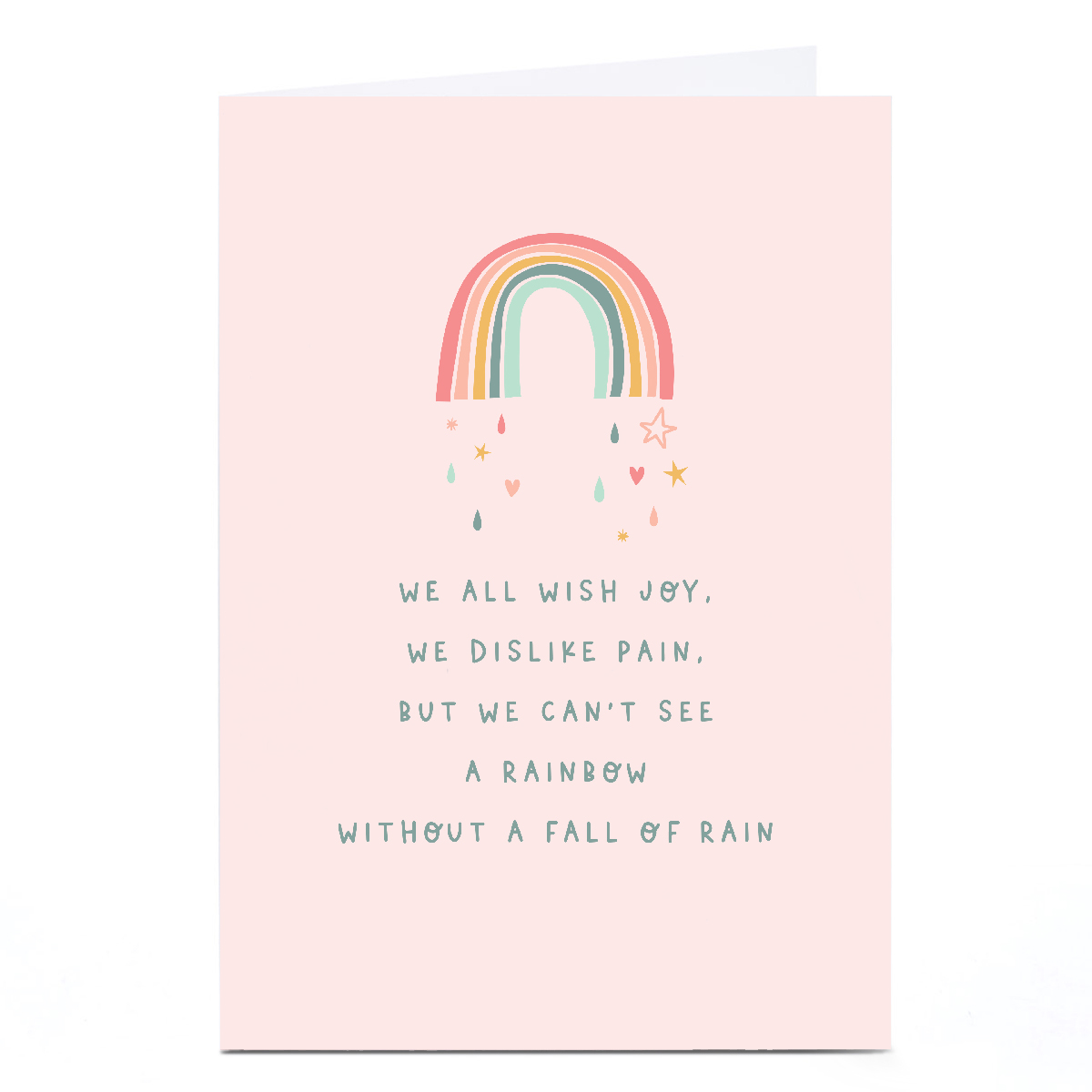 Personalised Ebony Newton Card - Rainbows