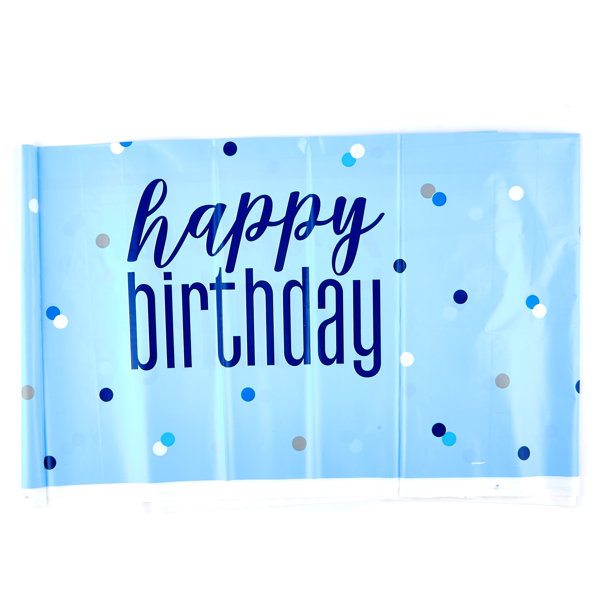 Blue Happy Birthday Party Tableware & Decorations Bundle - 16 Guests