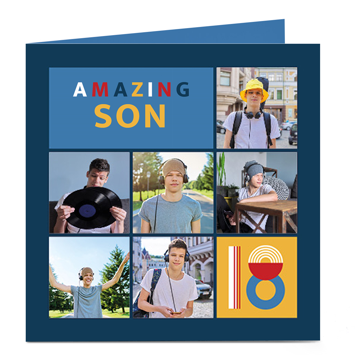 Photo 18th Birthday Card - Amazing Son, Any Relation