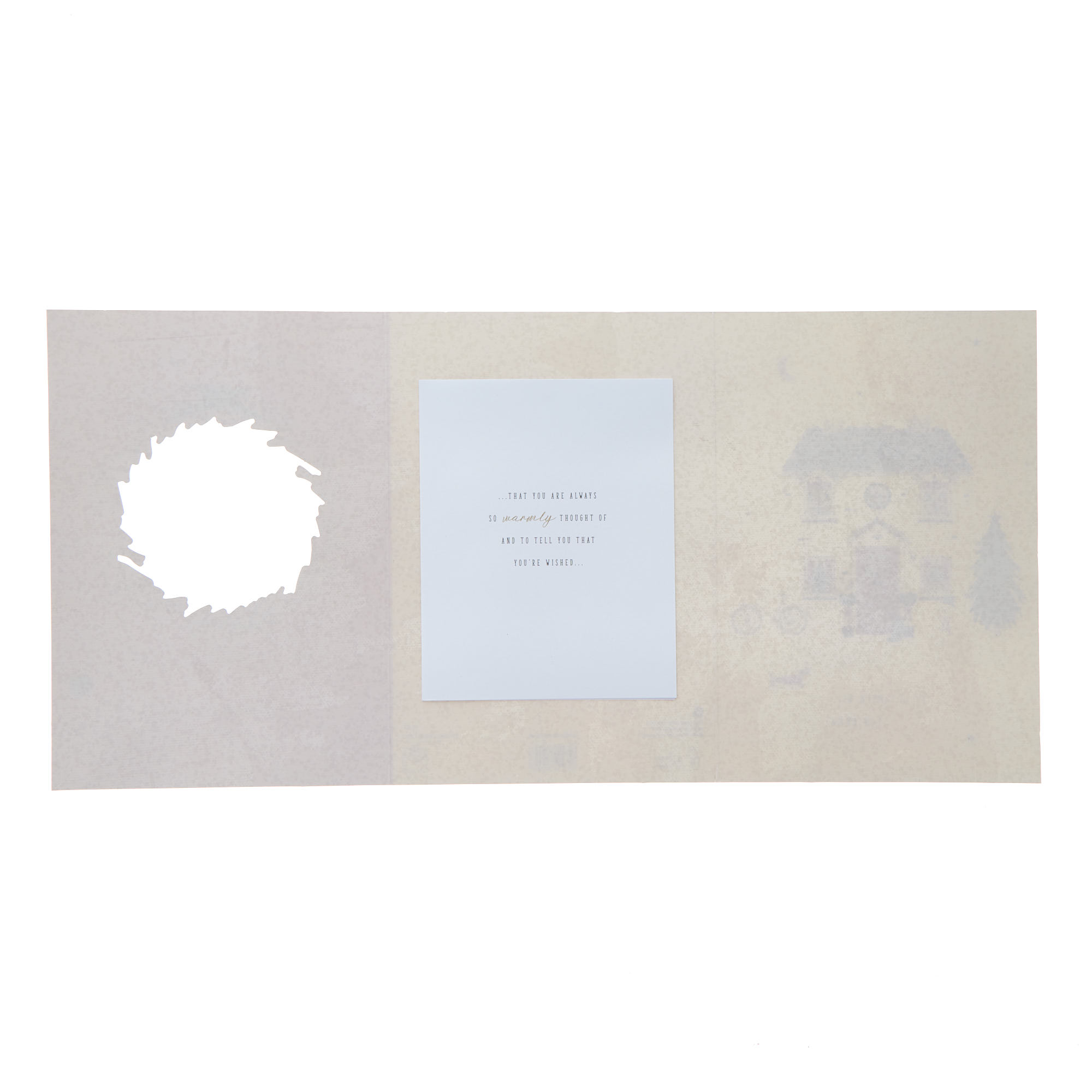 To Both Classic House Wreath Christmas Card