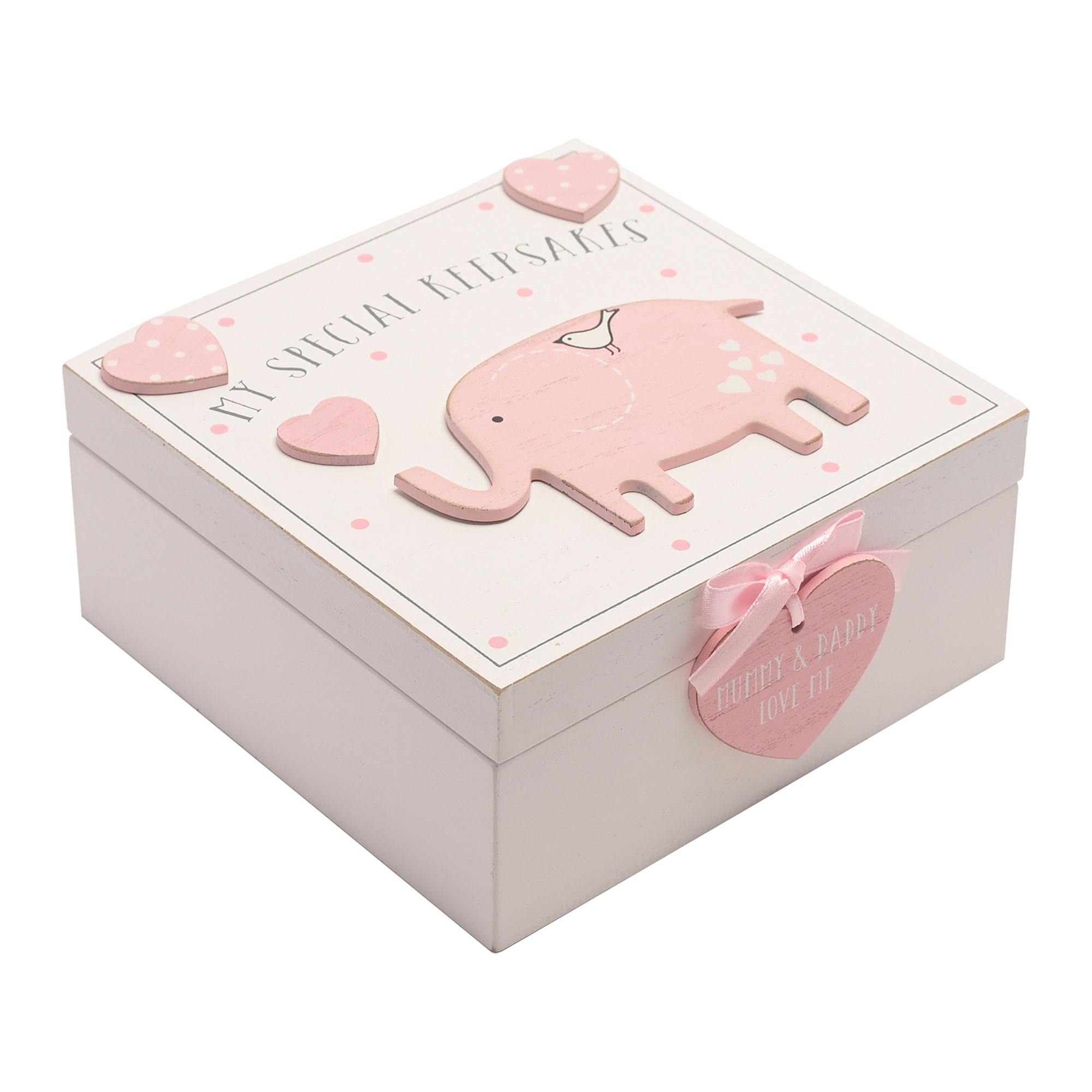 Pink Wooden My Special Keepsakes Box