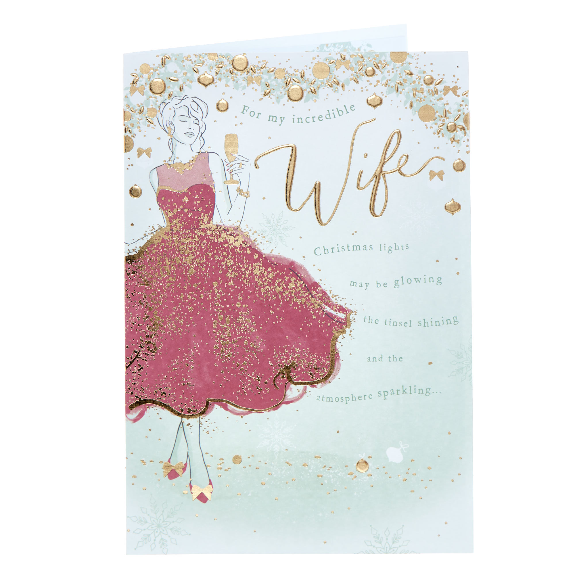 Wide Red Dress Christmas Card