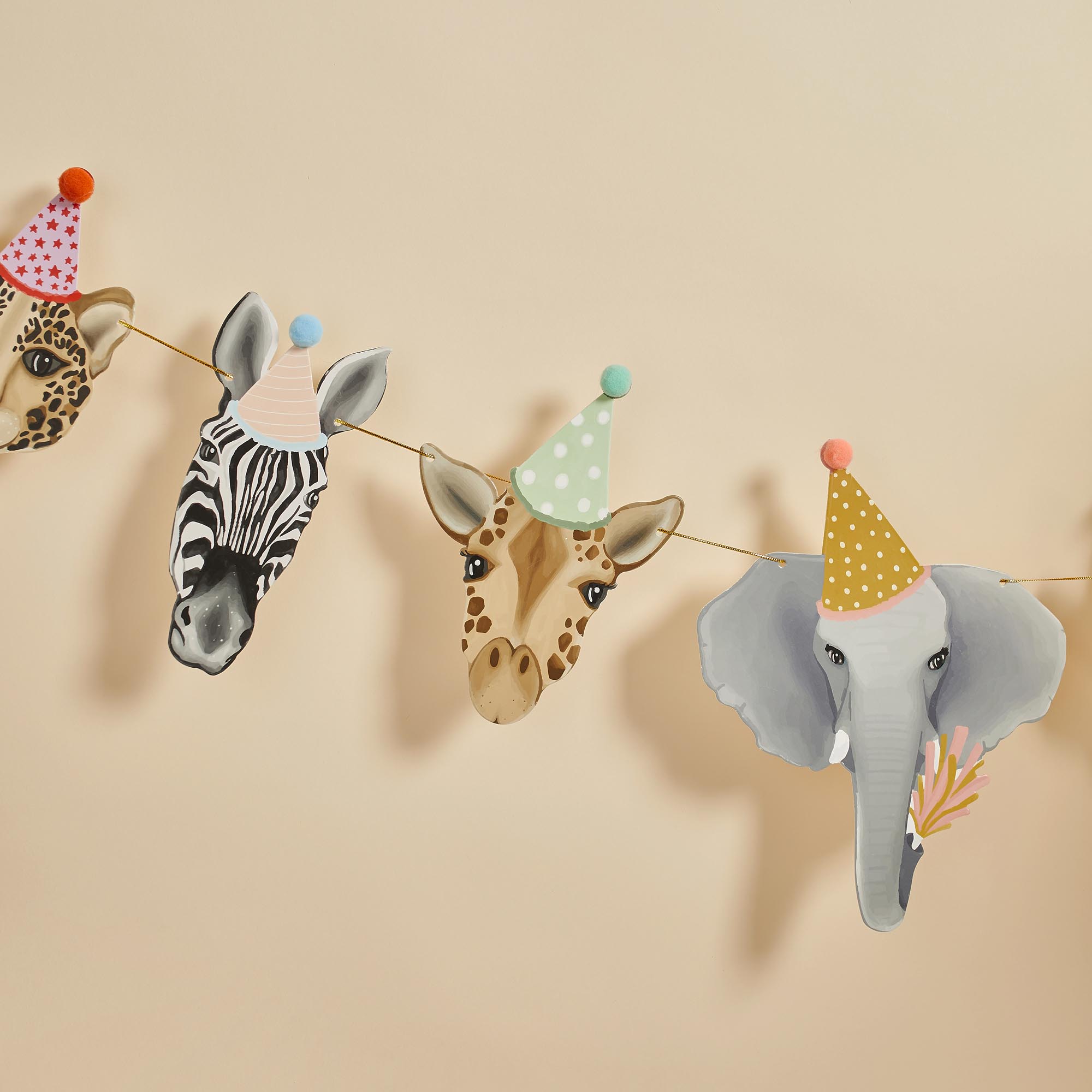 Party Animal Card Garland 2m