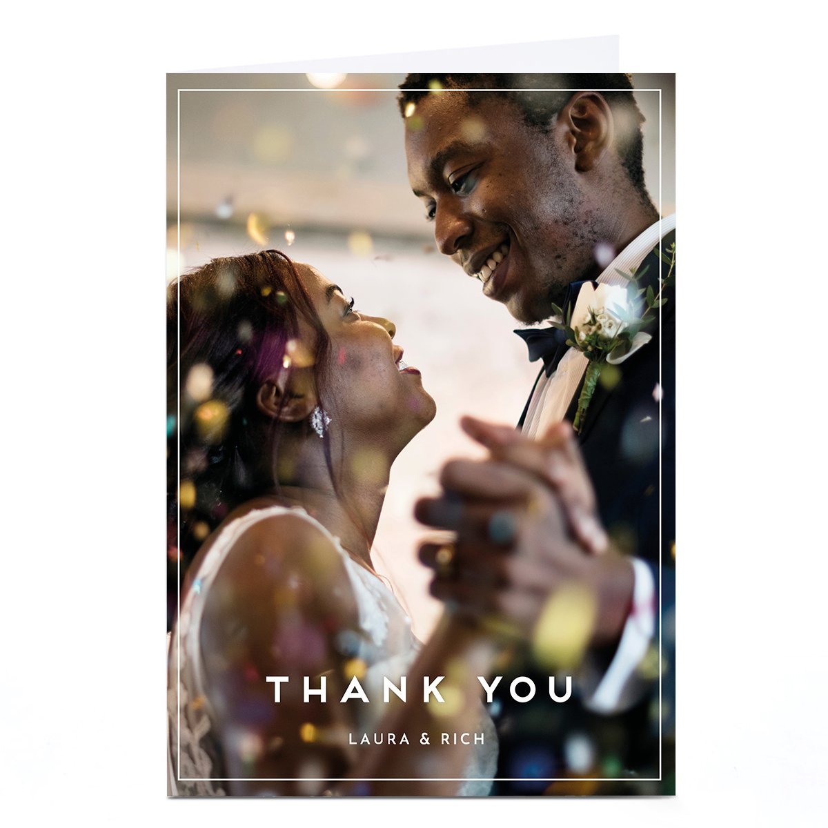 Personalised Wedding Photo Card - Thank You Portrait
