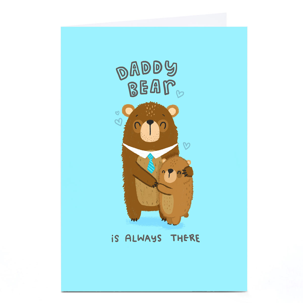 Personalised Blue Kiwi Father's Day Card - Daddy Bear