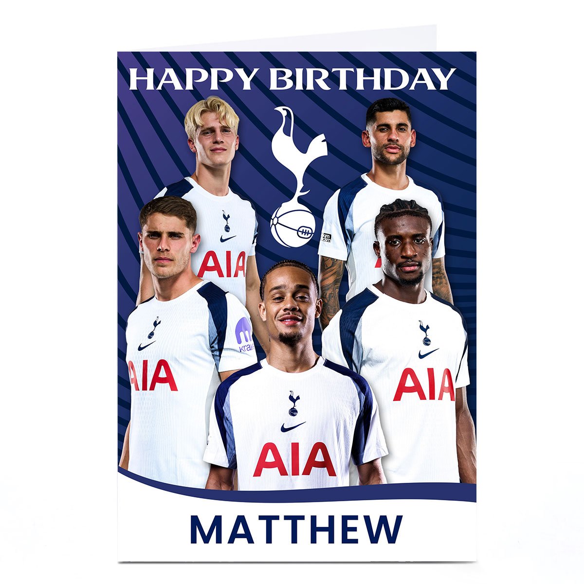 Personalised Football Birthday Card - Spurs Happy Birthday 