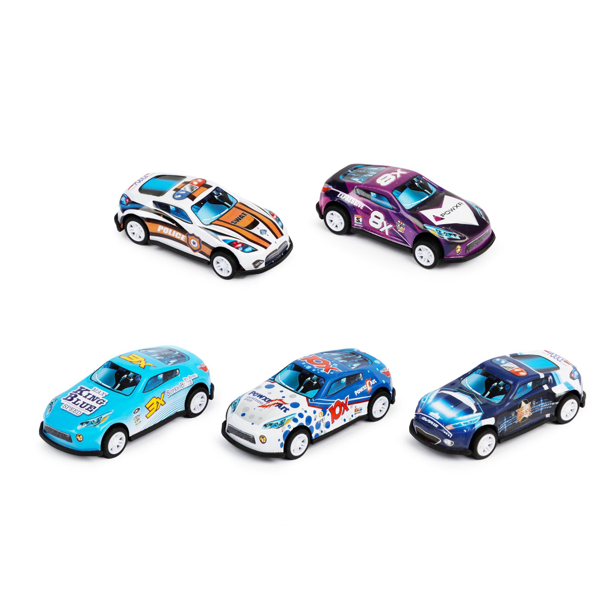 Mini Pull Back Cars - Pack of 5