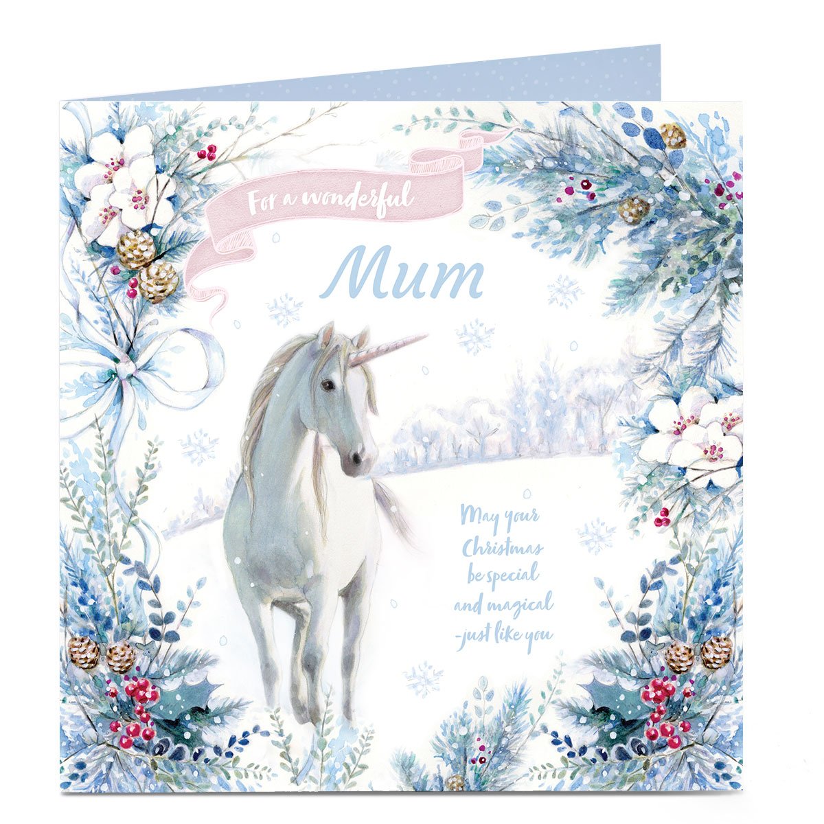 Personalised Christmas Card - Unicorn Special & Magical