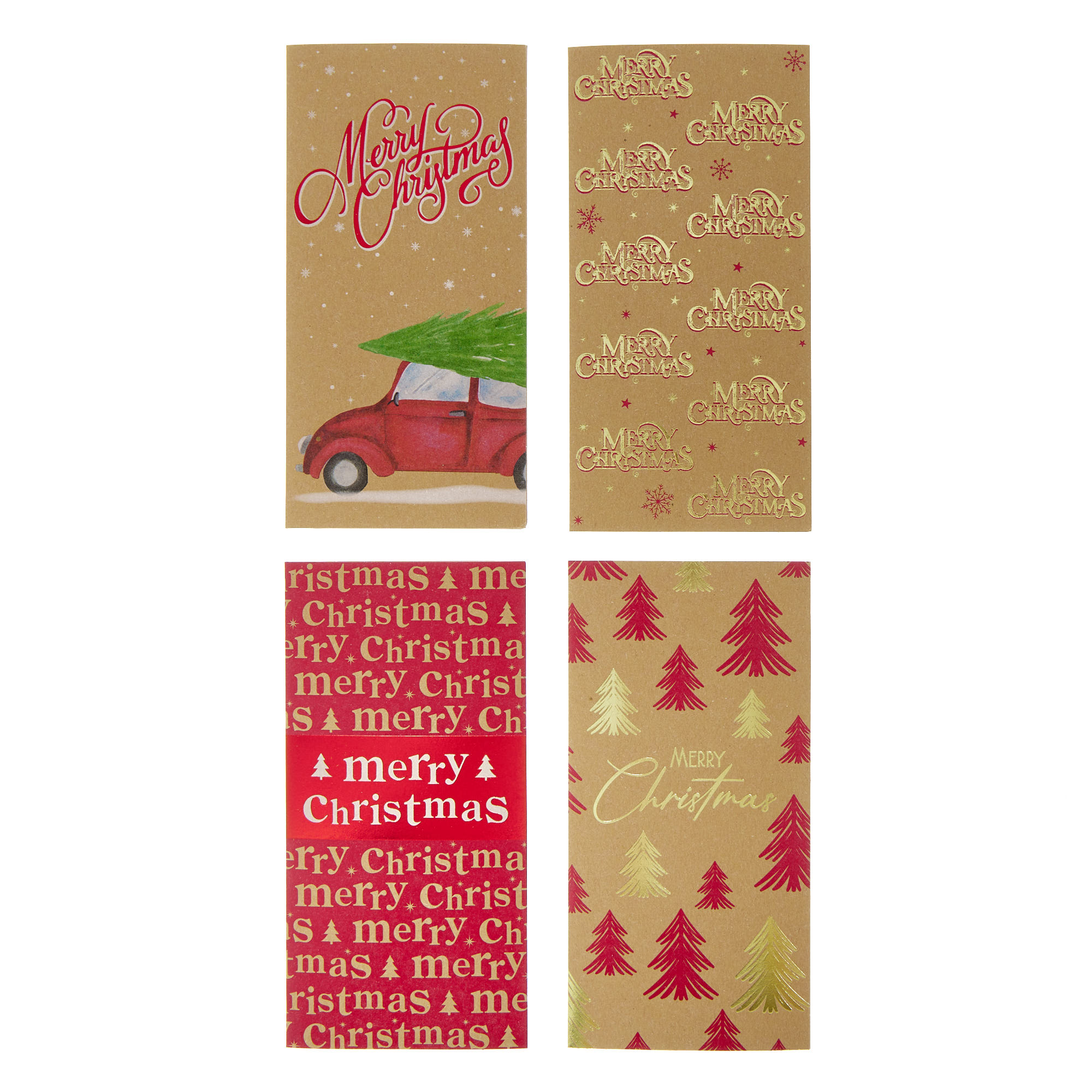 Kraft Christmas Money Wallets - Pack of 4