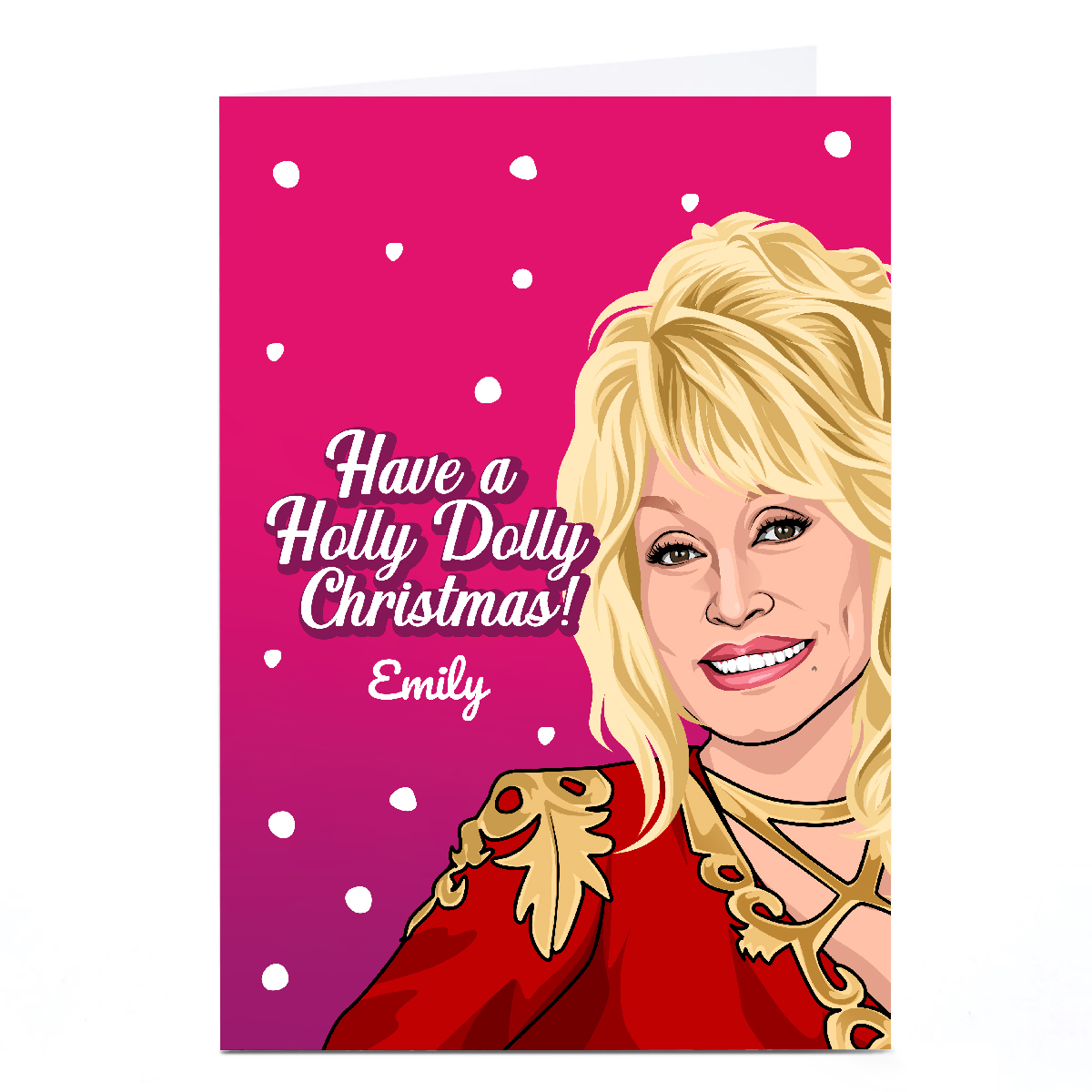 Personalised All Things Banter Christmas Card - Holly Dolly Christmas