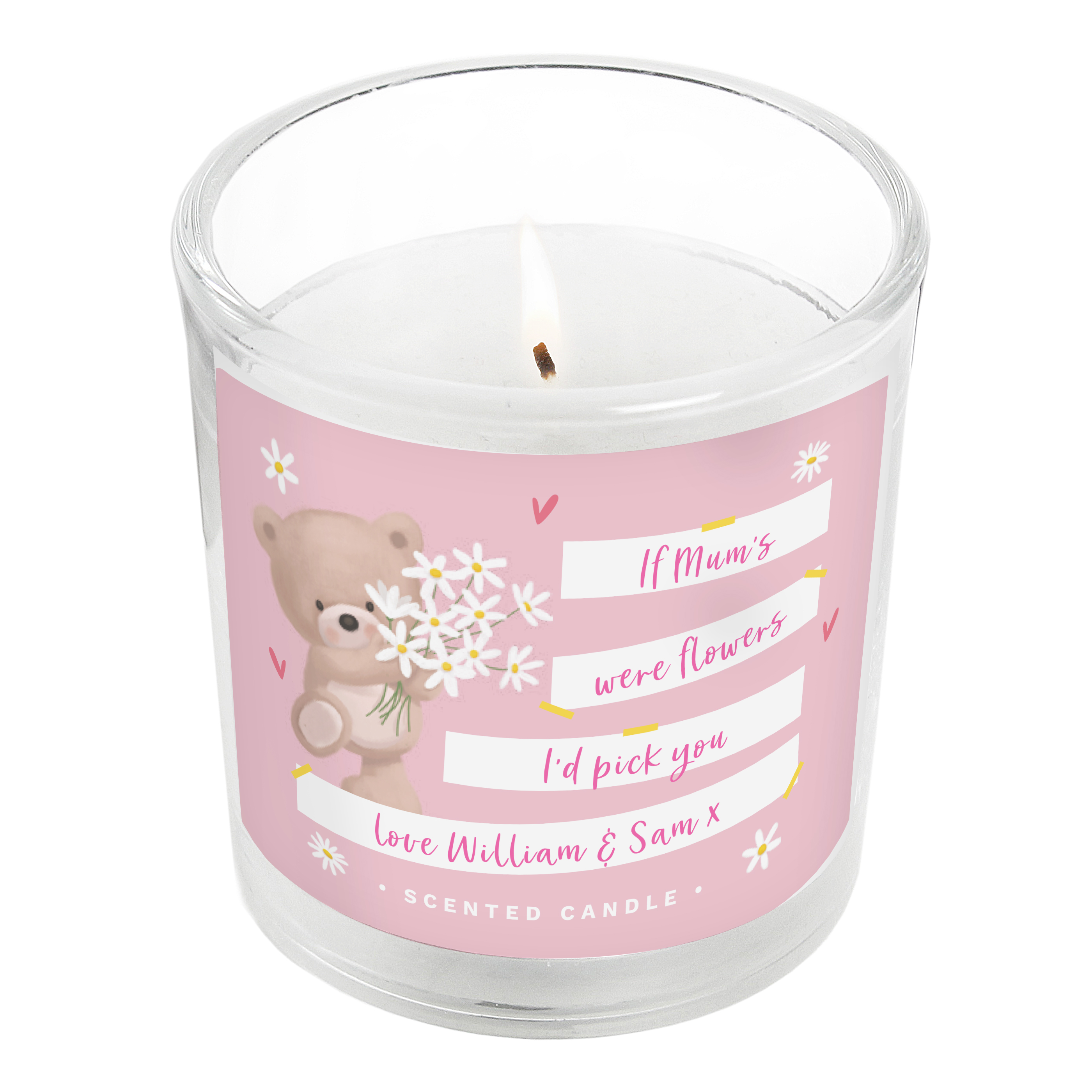 Personalised Hugs Small Candle In A Jar