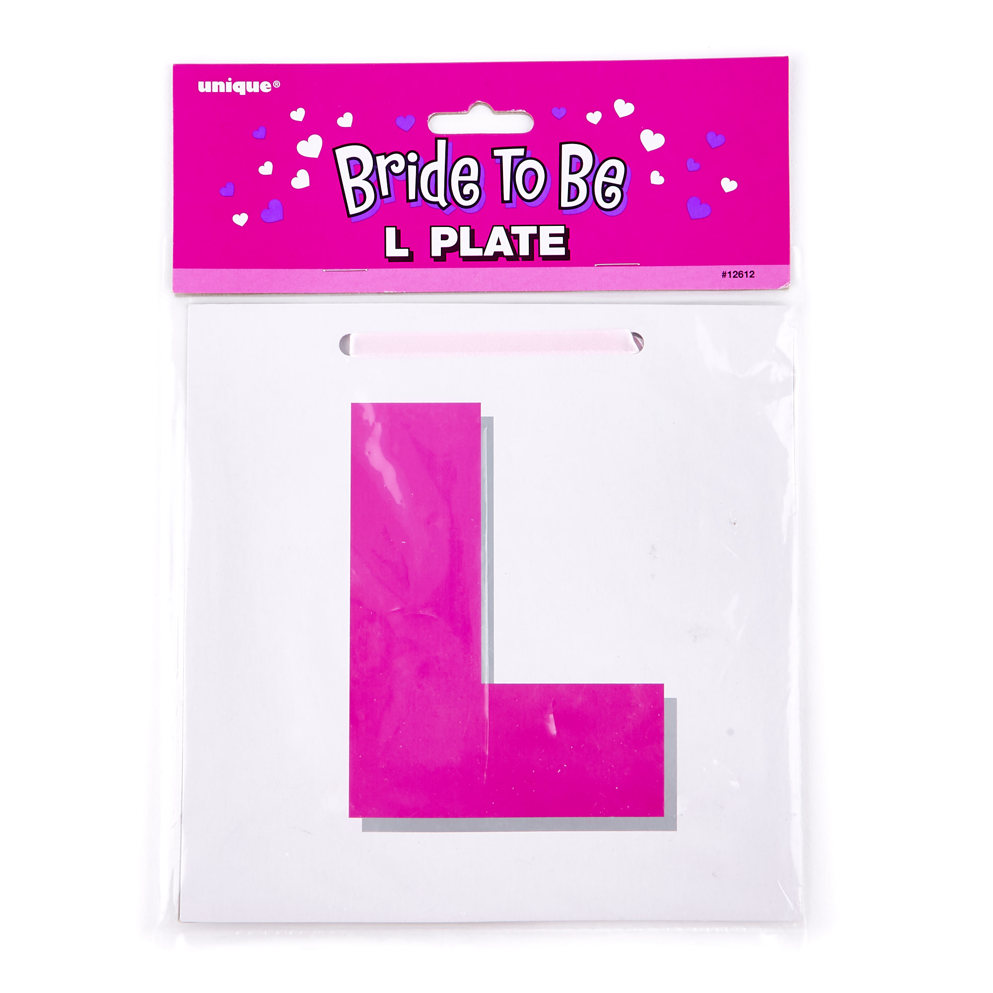 Bride To Be Pink & White L Plate  