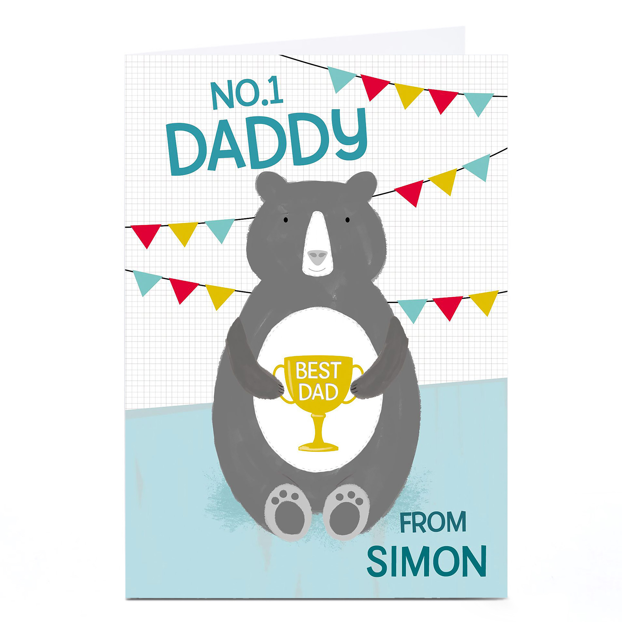 Personalised Father's Day Card - No1 Daddy