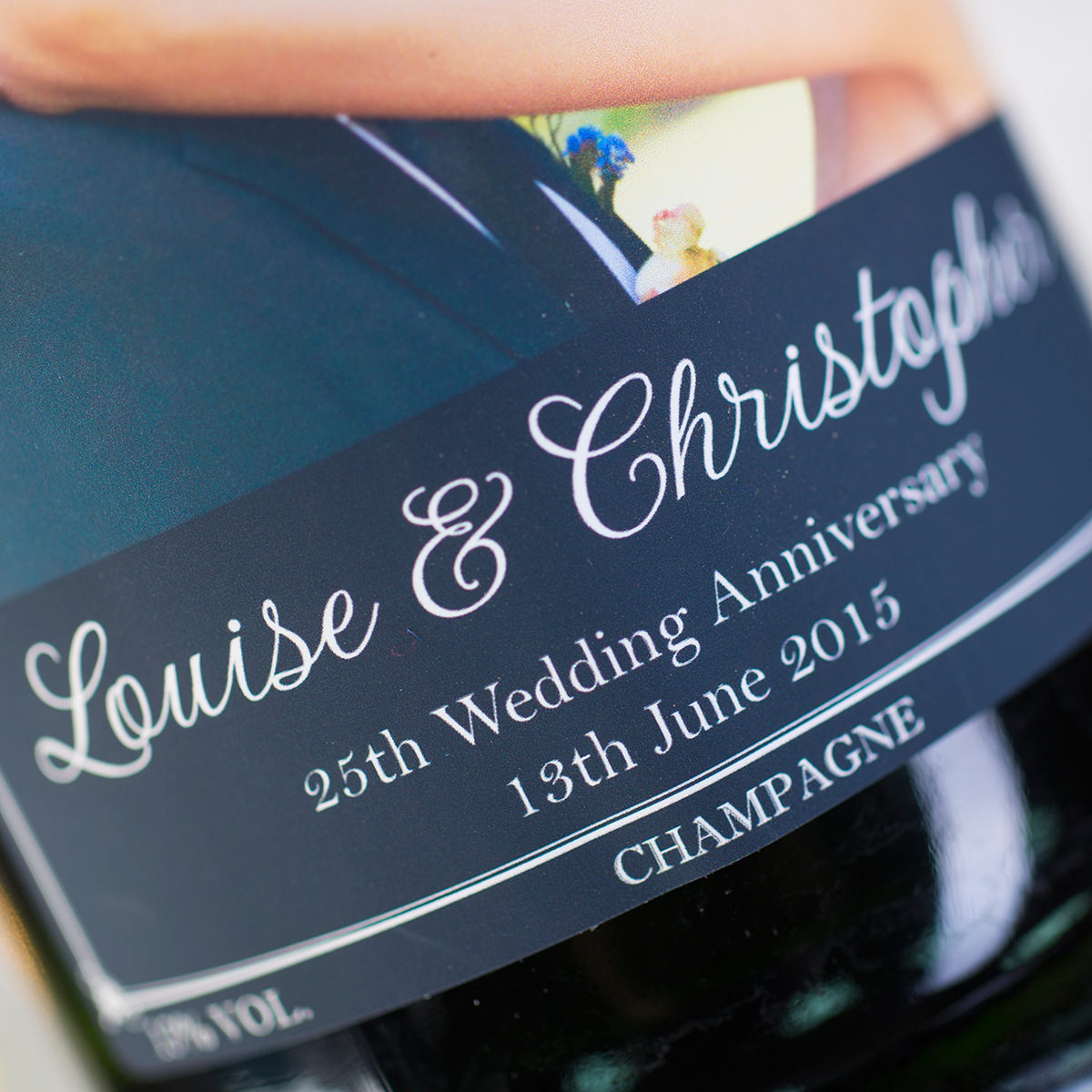 Luxury Photo Upload Champagne - Wedding Anniversary