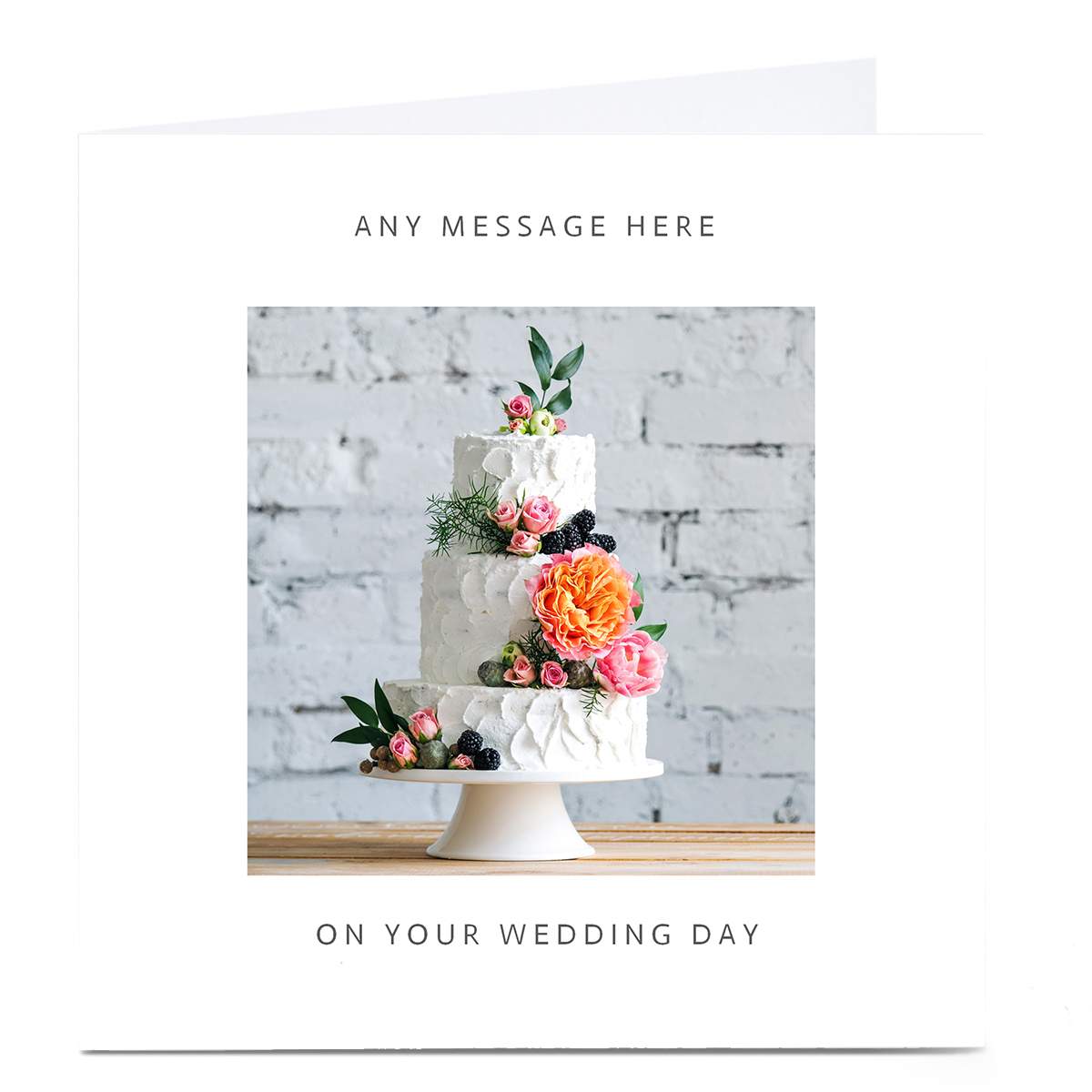 Personalised Wedding Card - Three-Tiered Cake