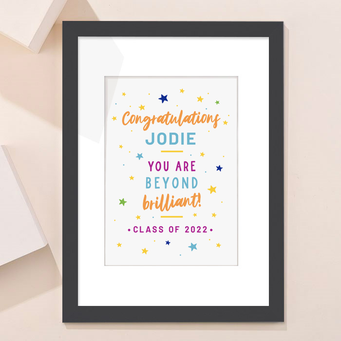 Personalised Congratulations Portrait Print